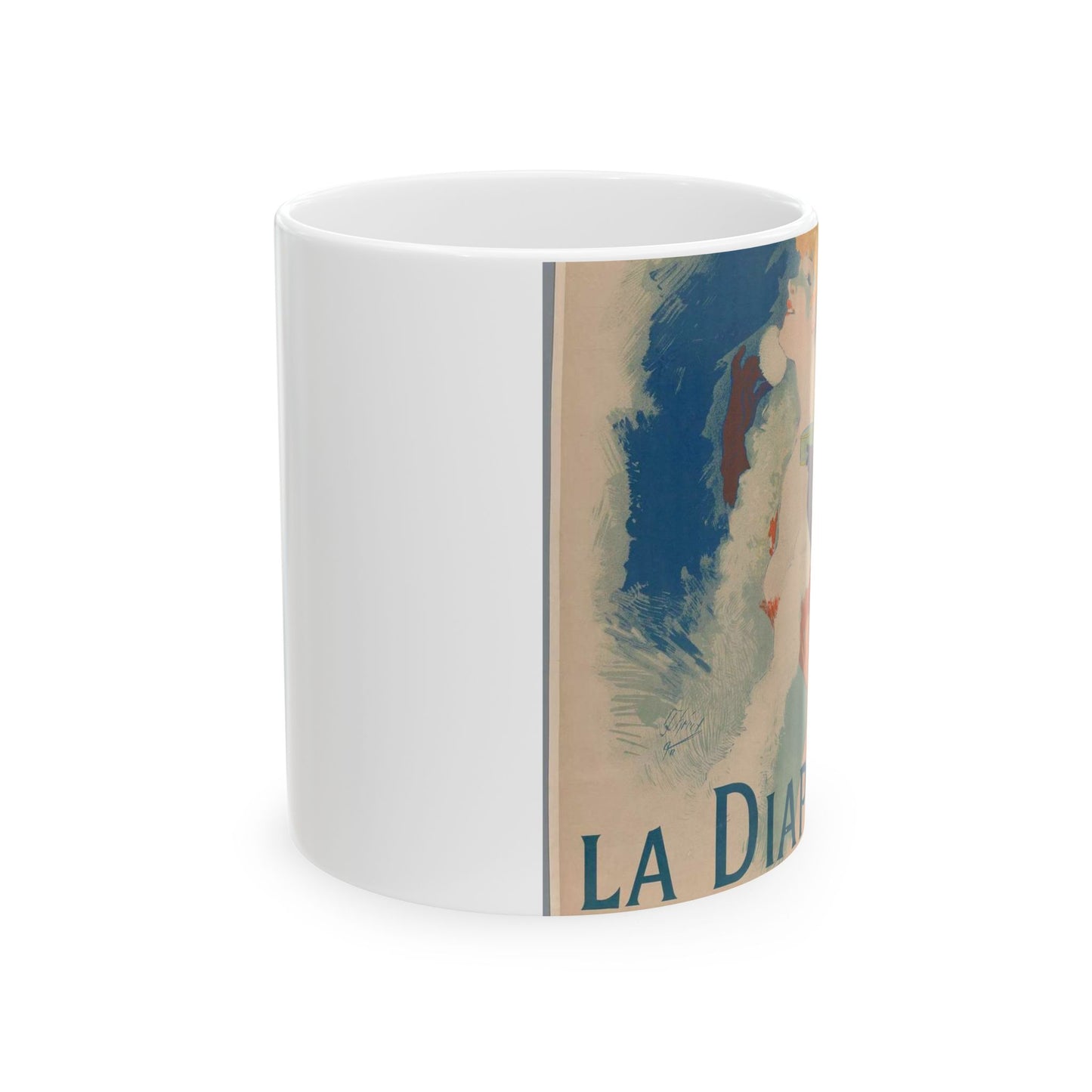 Jules Cheret - La Diaphane. Poudre de Riz , 1890 Beautiful Novelty Ceramic Coffee Mug 11oz