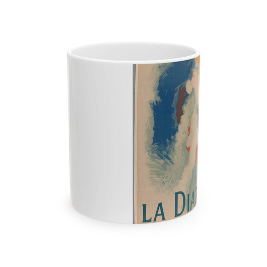 Jules Cheret - La Diaphane. Poudre de Riz , 1890 Beautiful Novelty Ceramic Coffee Mug 11oz