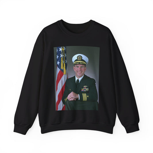 Commander Theodore J. Hoffman, USN Black Heavy Blend Adult Crew Neck SweatShirt