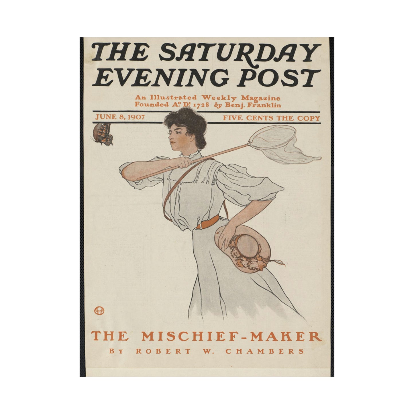 The Saturday evening post, June 8, 1907 High Quality Matte Wall Art Poster for Home, Office, Classroom