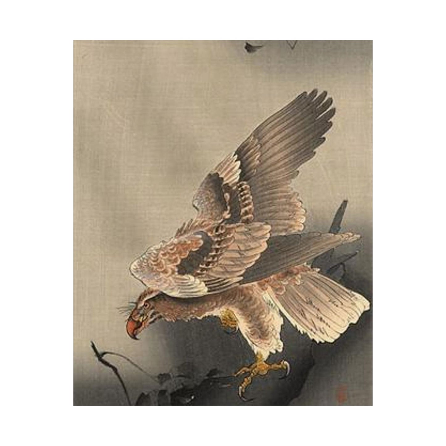 Koson - swooping-eagle, Ohara Koson High Quality Matte Wall Art Poster for Home, Office, Classroom