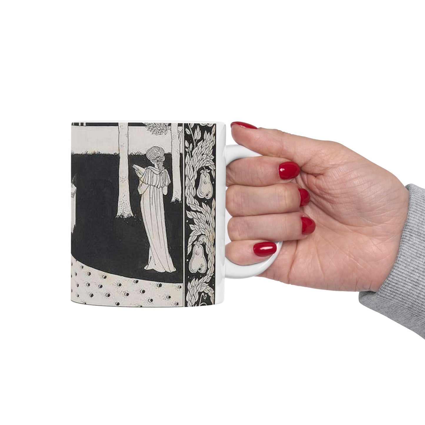 Aubrey Beardsley - La Beale Isould at Joyous Gard Beautiful Novelty Ceramic Coffee Mug 11oz