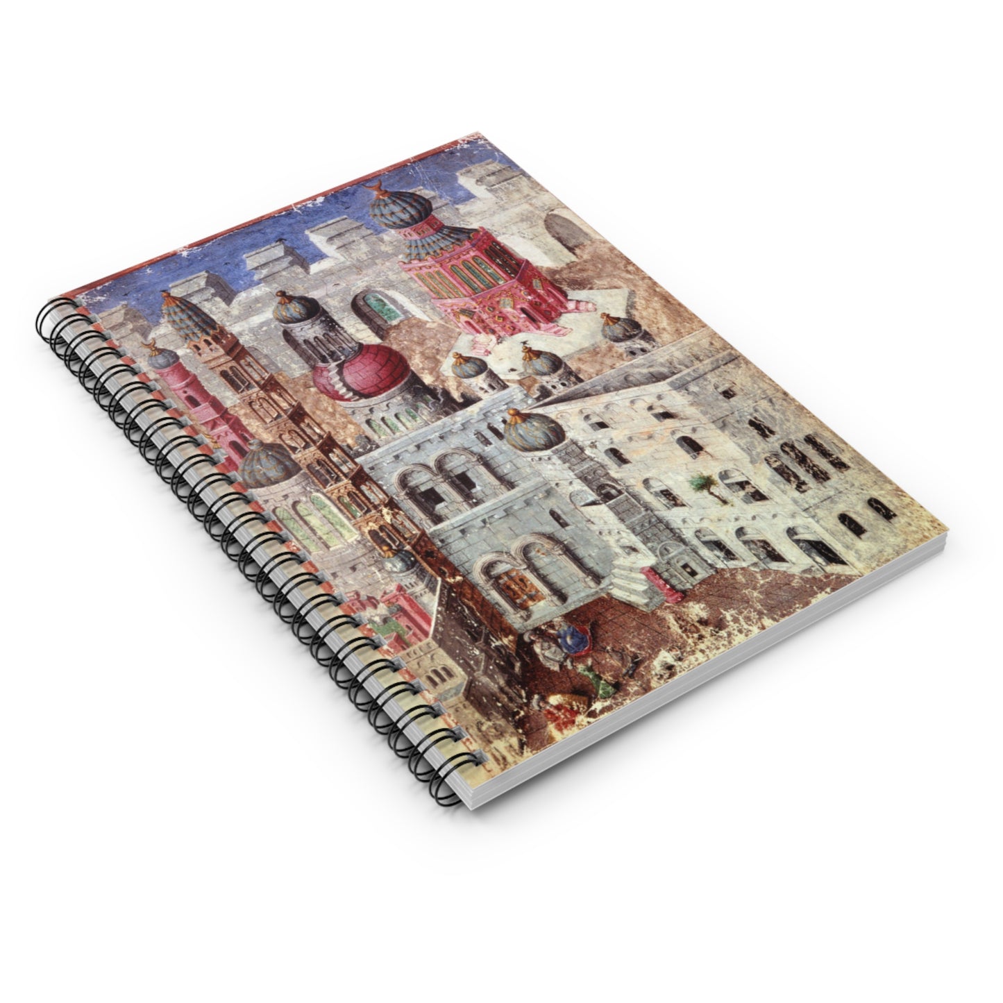 Jerusalem from BL Eg 1070, f. 5 Spiral Bound Ruled Notebook with Printed Cover