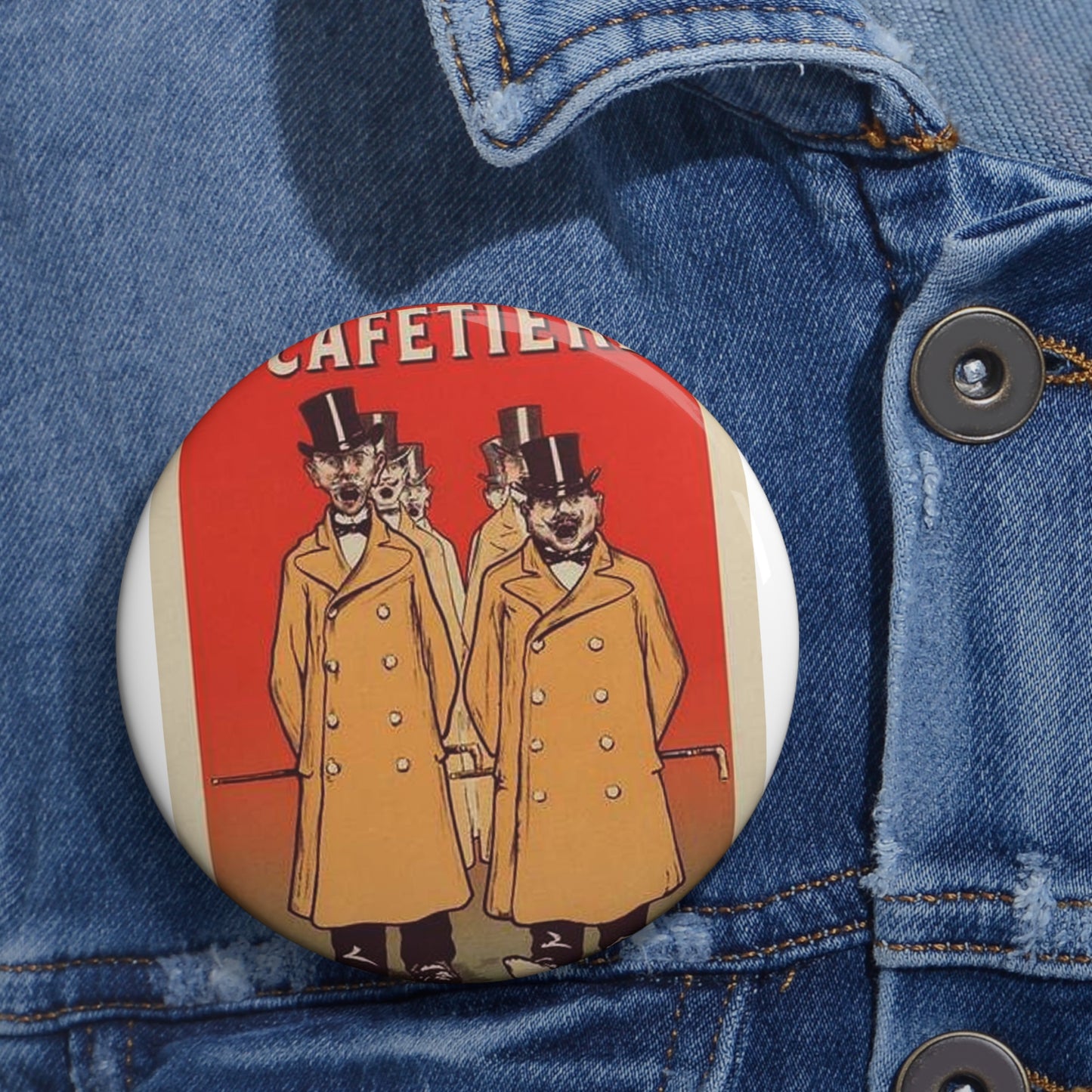 Affiche pour la "Chicorée Bonne Cafetière". Pin Buttons with Crisp Design