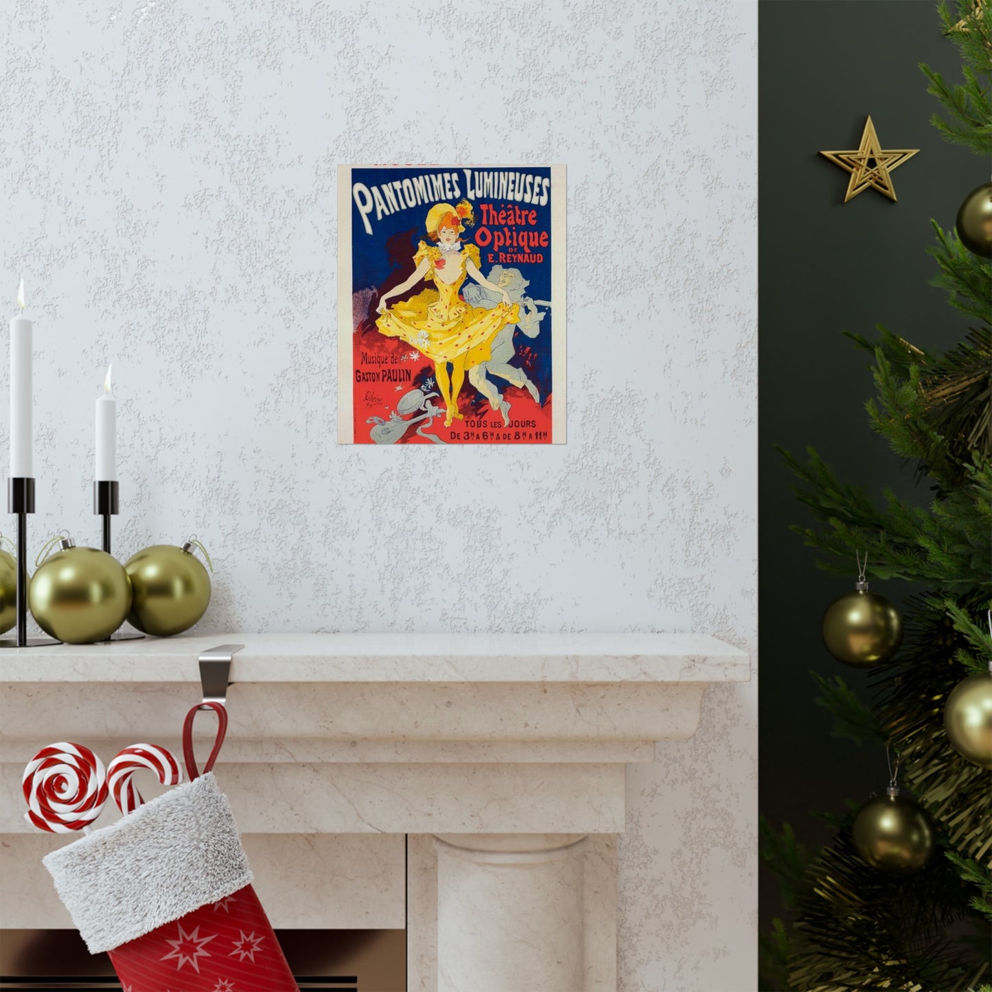 Affiche pour le Musée Grévin, "Pantomimes lumineuses". High Quality Matte Wall Art Poster for Home, Office, Classroom