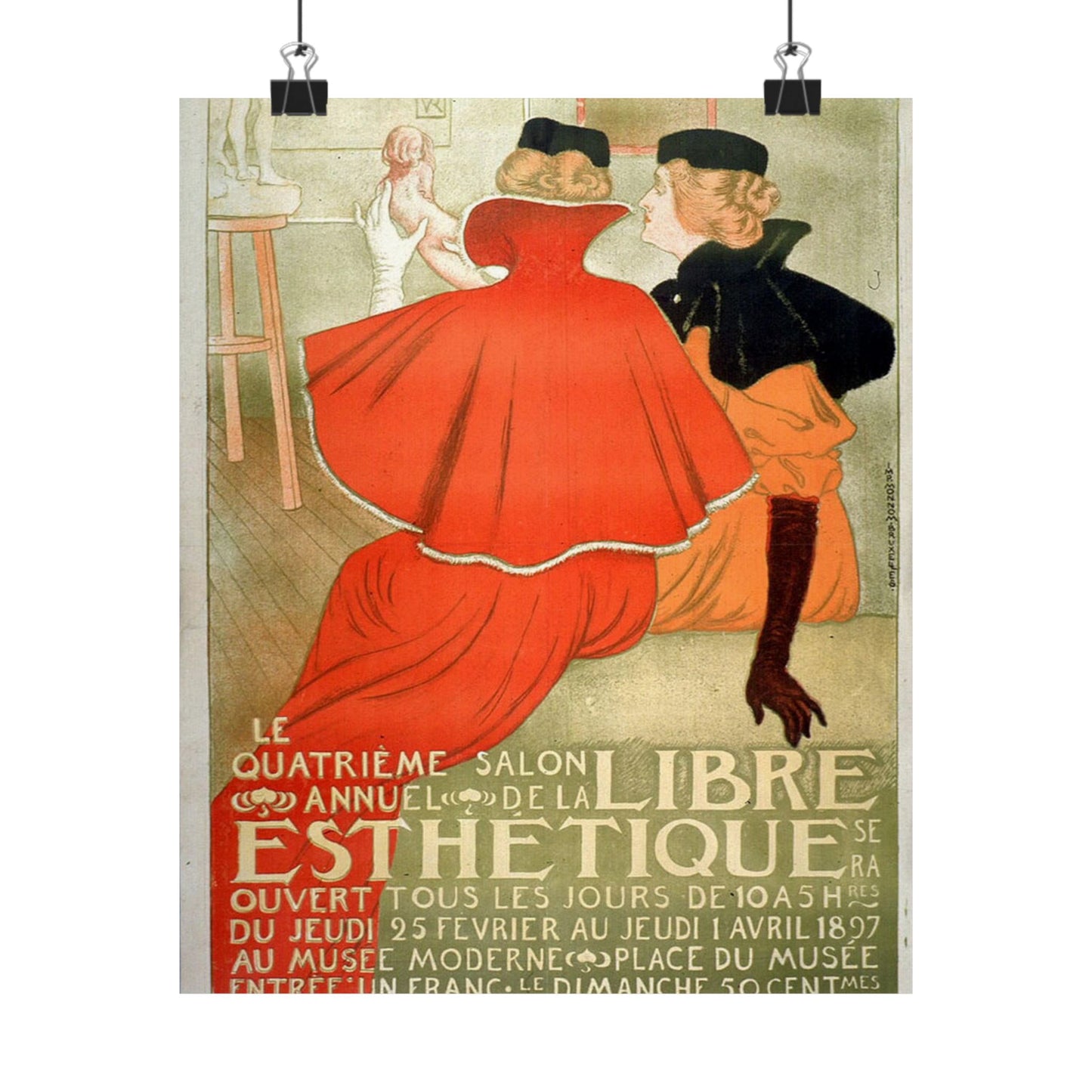 Le quatrième salon annuel de la Libre Esthétique High Quality Matte Wall Art Poster for Home, Office, Classroom