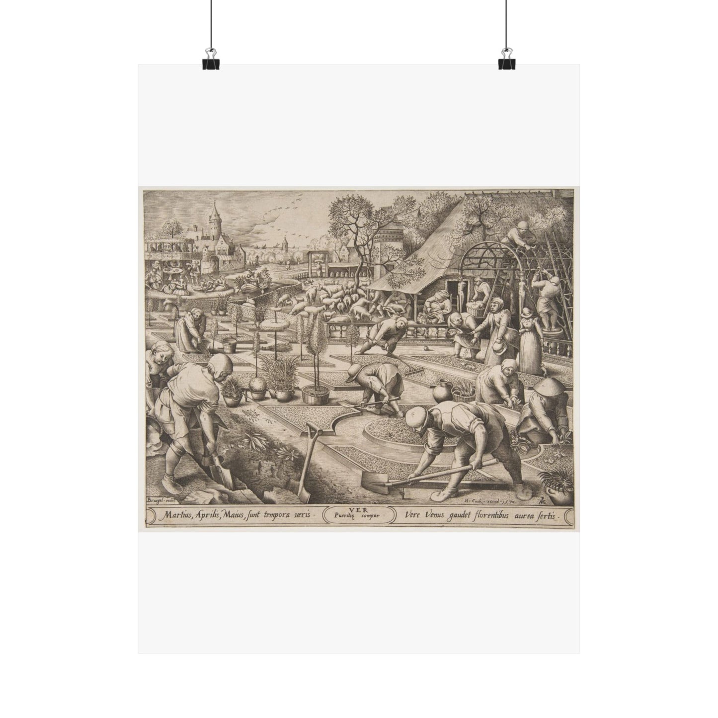 Pieter van der Heyden - Spring (Ver) from The Seasons High Quality Matte Wall Art Poster for Home, Office, Classroom