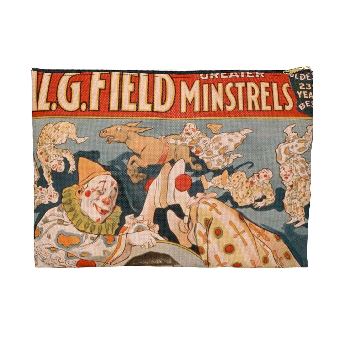 Al. G. Field Greater Minstrels oldest 23rd year, best. Large Organizer Pouch with Black Zipper