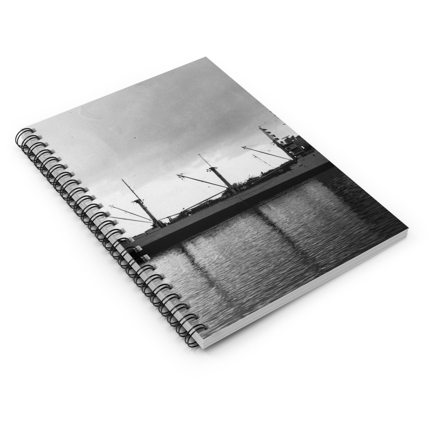 USS Merapi (AF-38) underway on 17 January 1958 (USN 1033595) Spiral Bound Ruled Notebook with Printed Cover