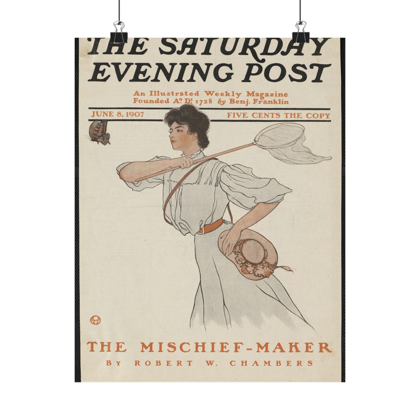 The Saturday evening post, June 8, 1907 High Quality Matte Wall Art Poster for Home, Office, Classroom