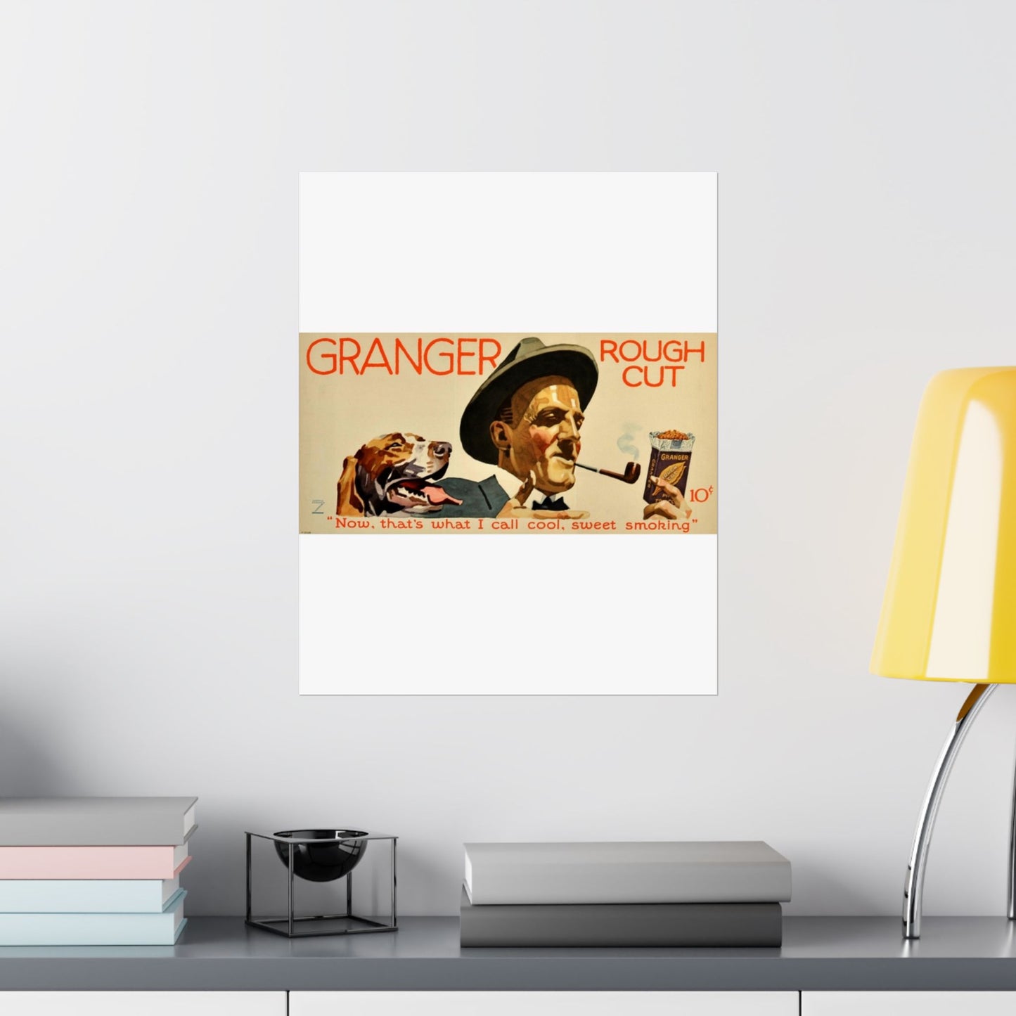 Granger Rough Cut. „Now, that's what I call cool, sweet smoking“, 1923, poster 1 High Quality Matte Wall Art Poster for Home, Office, Classroom