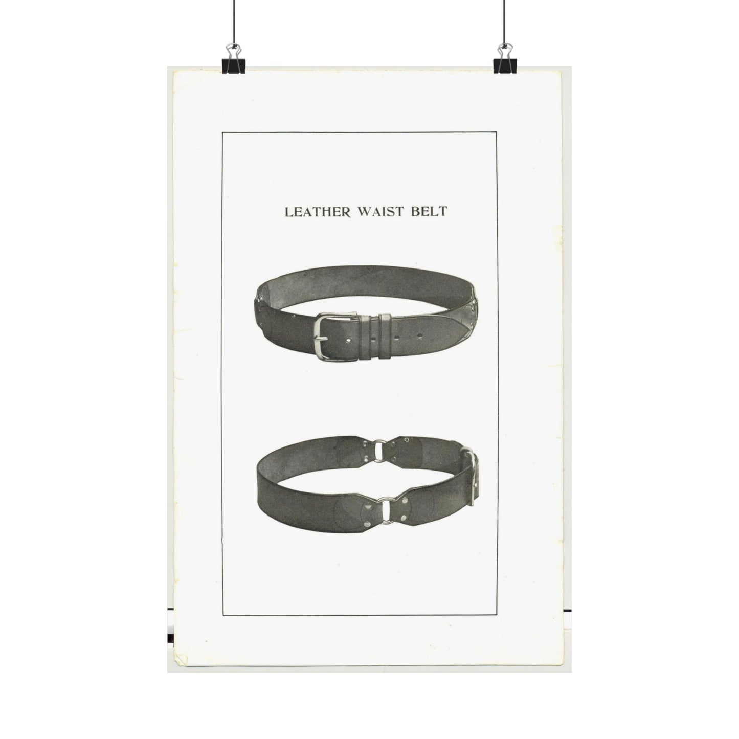 Patent drawing - Leather Waist Belt - . Public domain  image High Quality Matte Wall Art Poster for Home, Office, Classroom