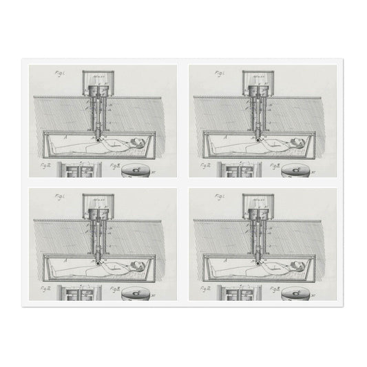 Patent drawing - for J. G. Krichbaum's Device for Indicating Life in Buried Persons Public domain  image Laminated UV Protective Vinyl Stickers