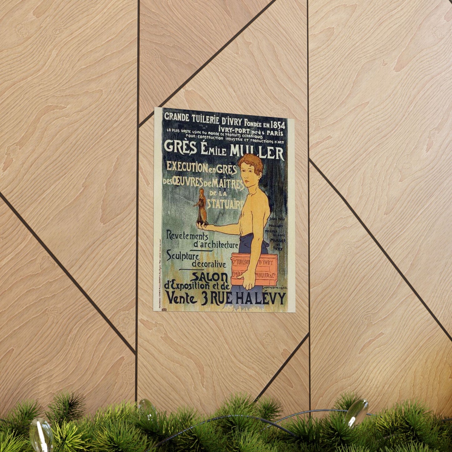 Affiche pour la "Grande Tuilerie d'Ivry" (Usine Émile Muller). High Quality Matte Wall Art Poster for Home, Office, Classroom