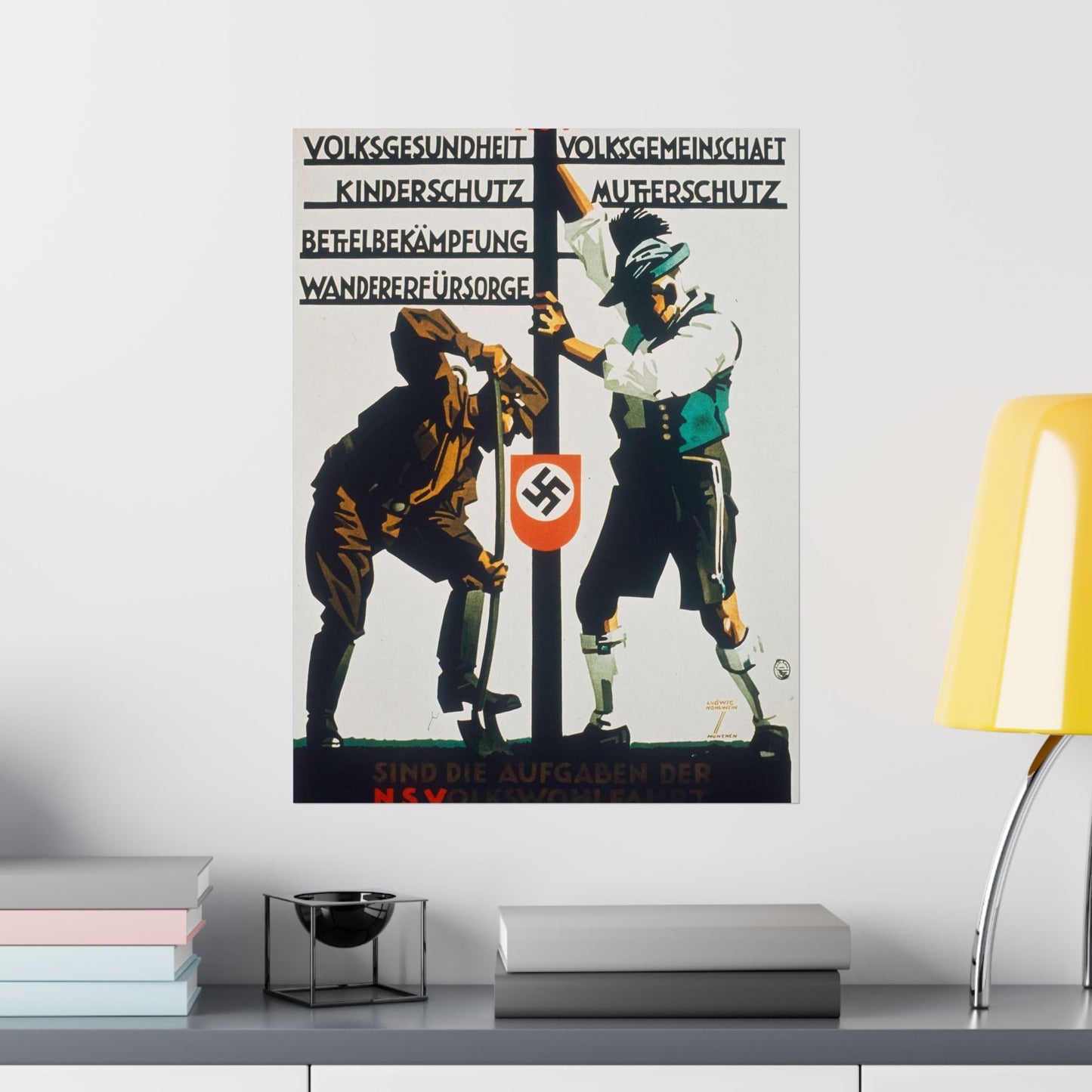 NSDAP Volksgemeinschaft NS VOLKSWOHLFAHRT High Quality Matte Wall Art Poster for Home, Office, Classroom