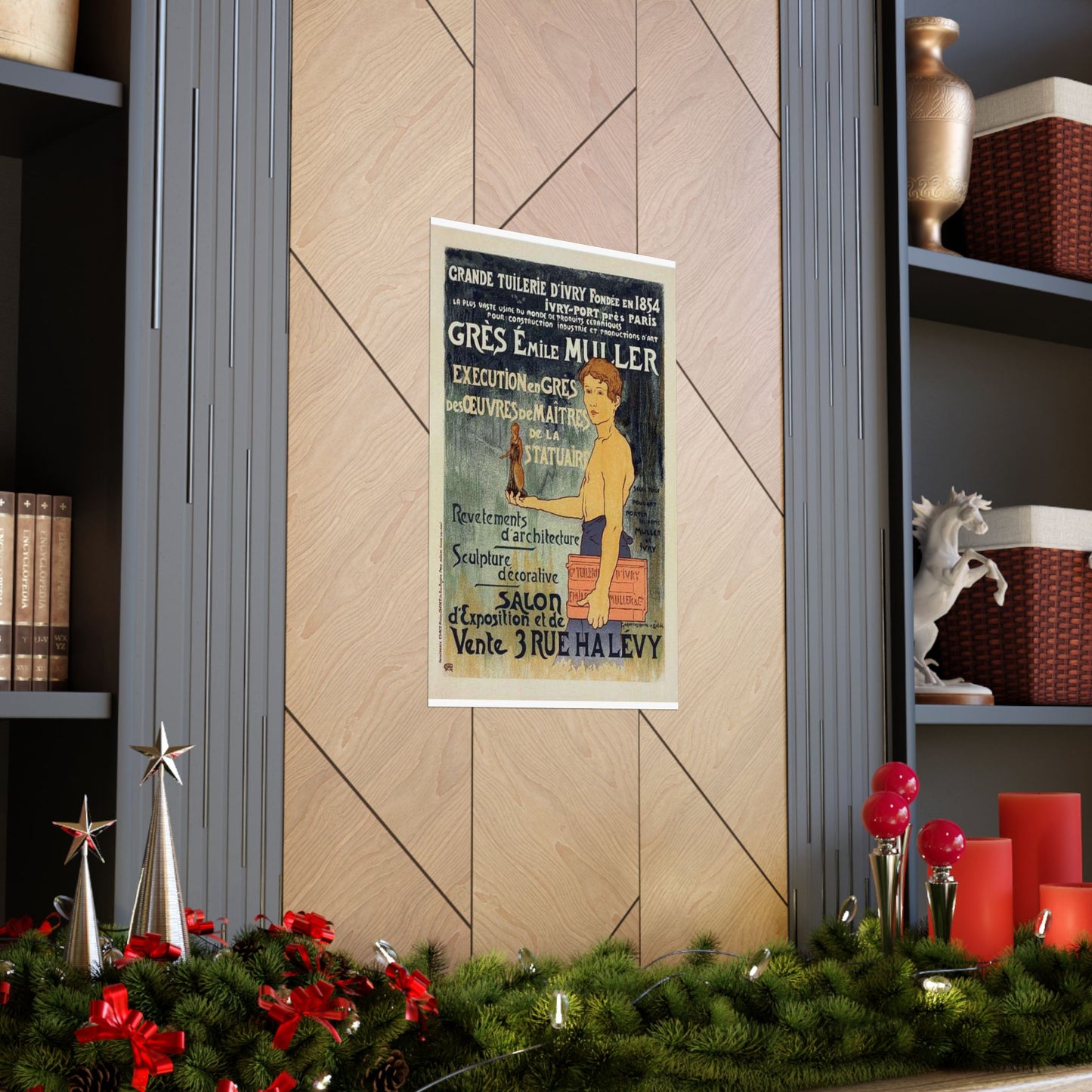 Affiche pour la "Grande Tuilerie d'Ivry" (Usine Émile Muller). High Quality Matte Wall Art Poster for Home, Office, Classroom
