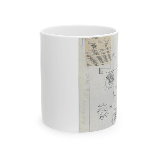 Patent drawing - for F. A. Combes' Roller Skate Public domain  image Beautiful Novelty Ceramic Coffee Mug 11oz