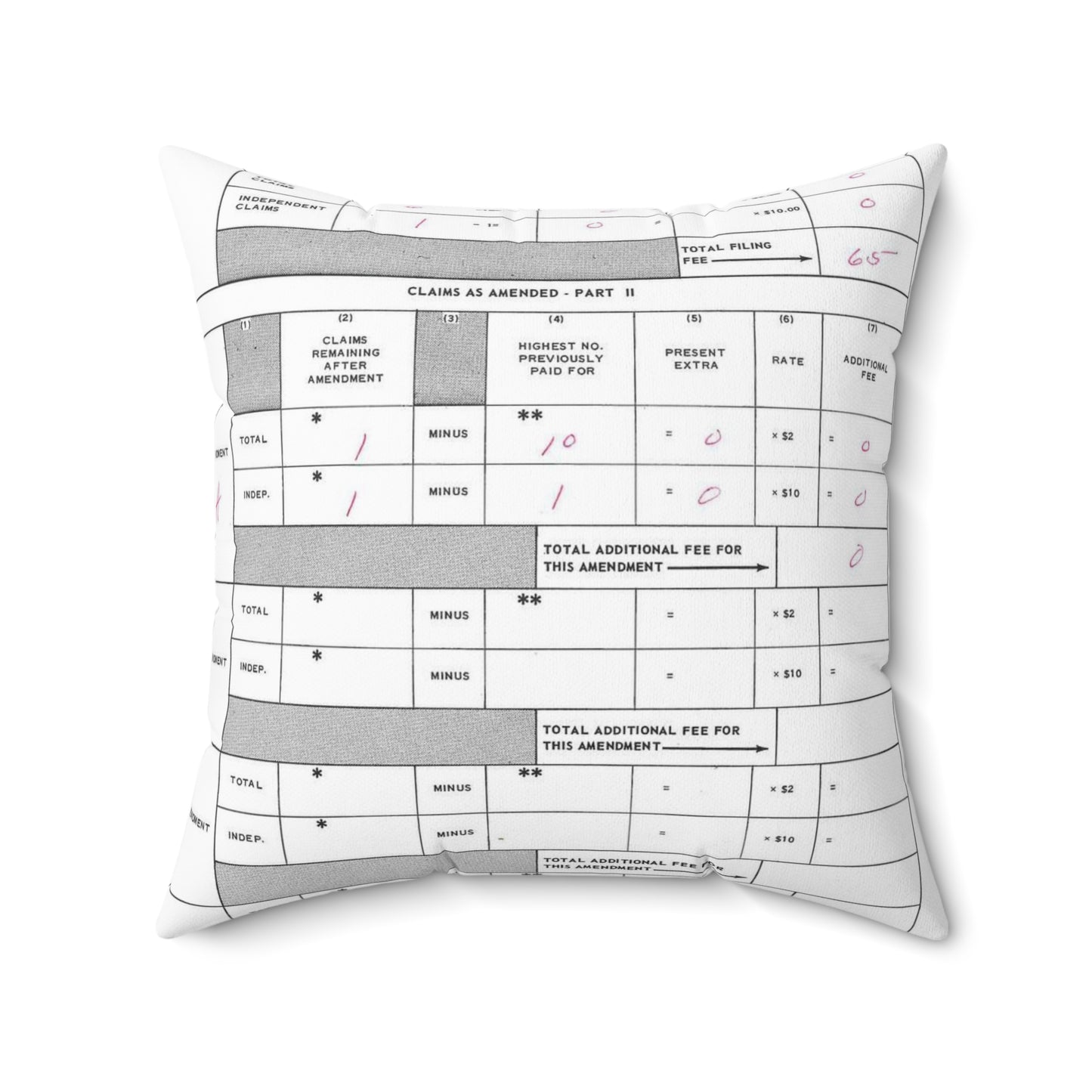 Patent Case File No. 3,381,385, Universal Joint Gauge, Inventor- Donald F. Wilber. - DPLA - d206fbfd9c5eea8802a5533c46232f2b (page 40) Decorative Accent Square Pillow