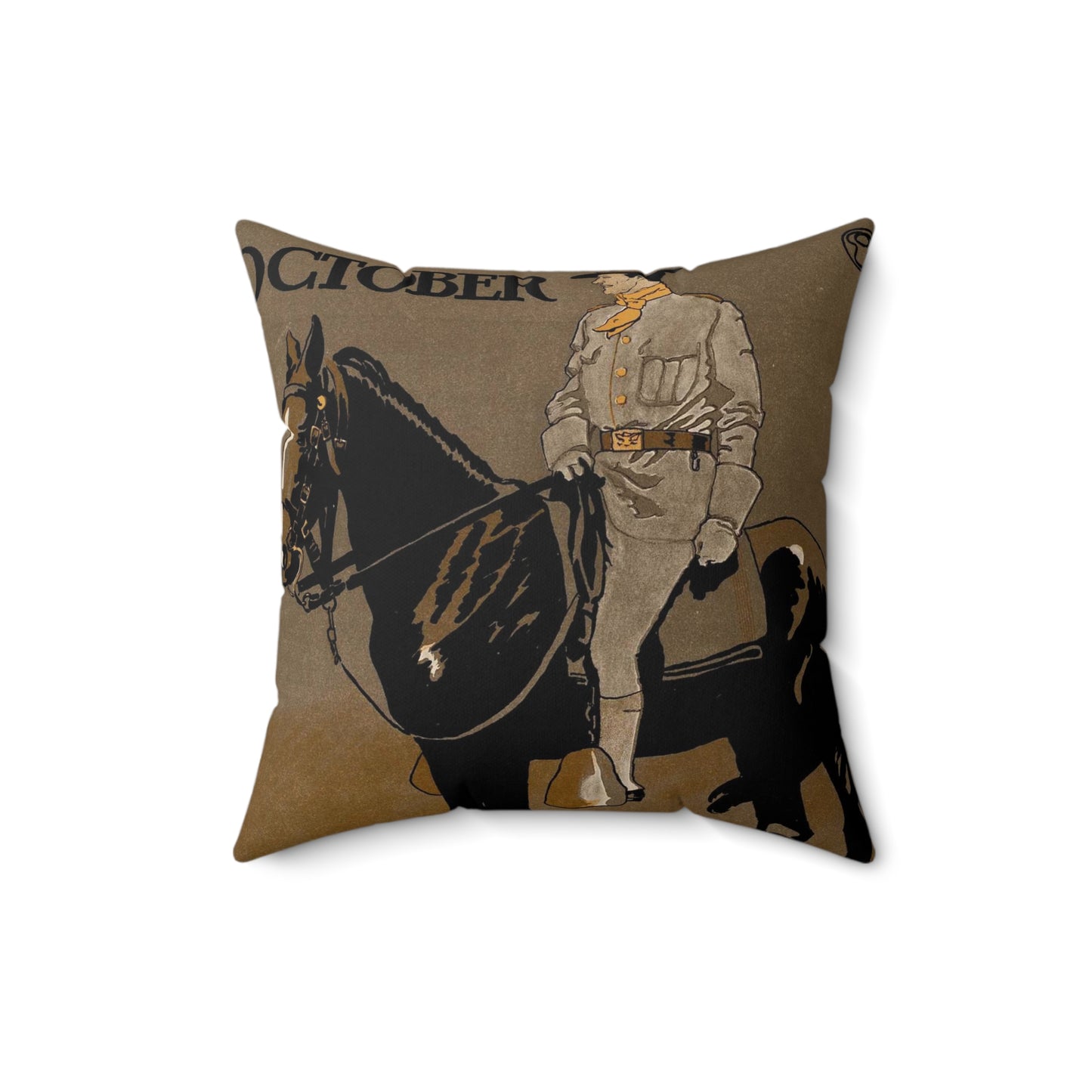 Edward Penfield - Edward Penfield, Harper's October Decorative Accent Square Pillow