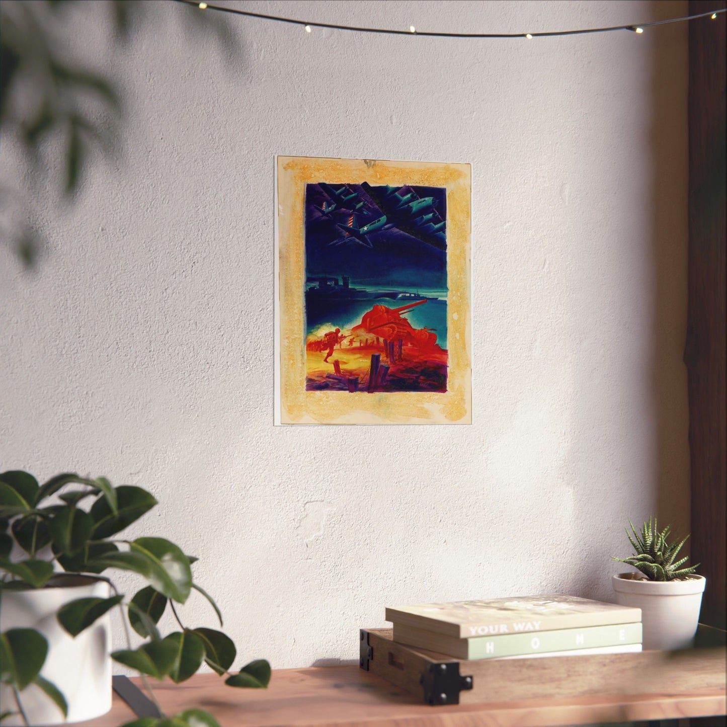 [Infantry, tanks, ships, airplanes attacking] [R.G.] High Quality Matte Wall Art Poster for Home, Office, Classroom