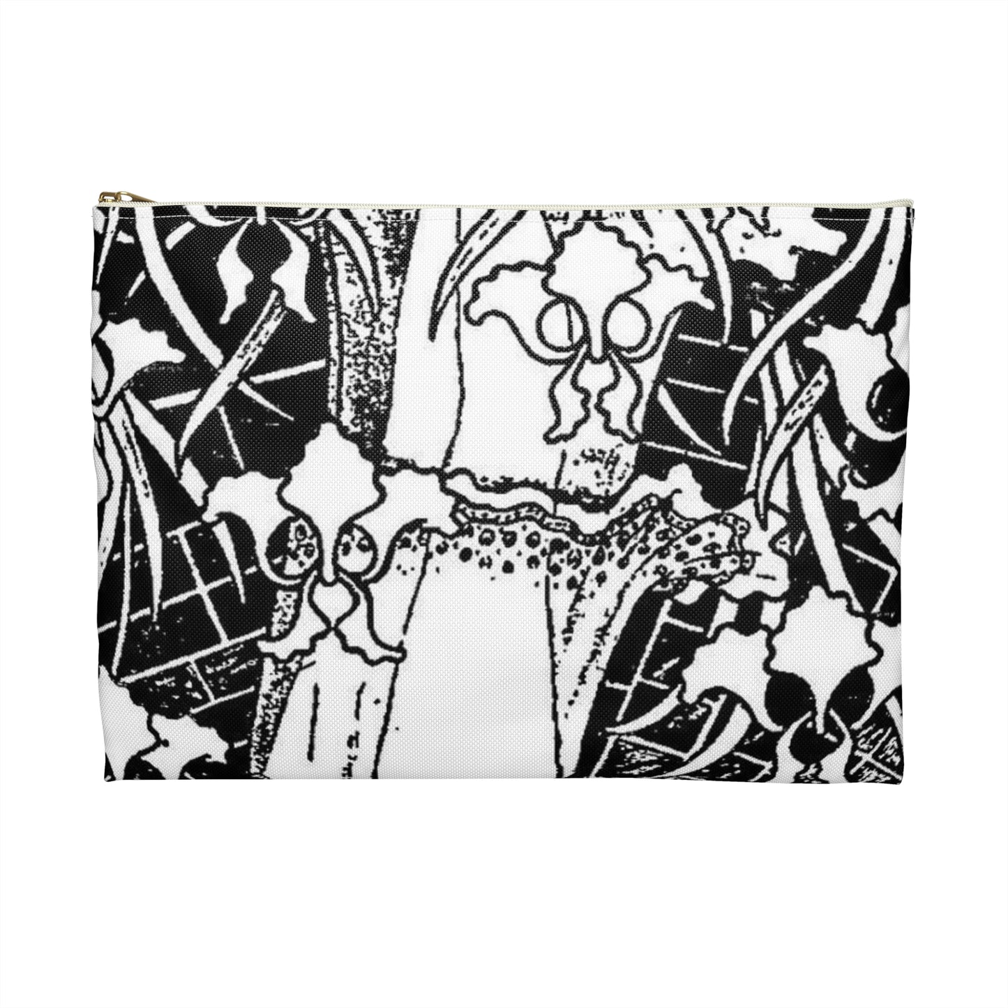 Liane de Pougy by Paul Berthon - Art nouveau public domain poster Large Organizer Pouch with Black Zipper