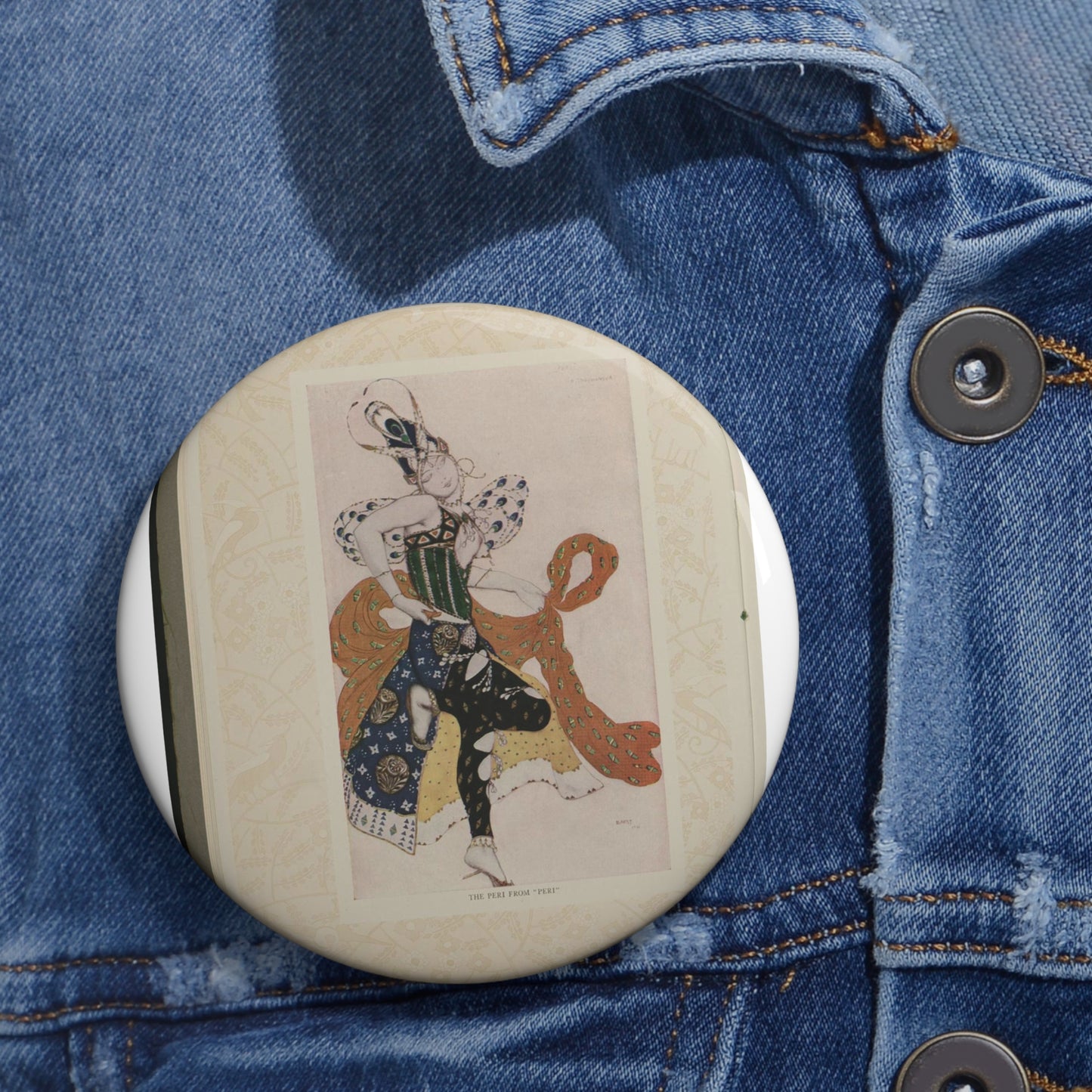 Serge Diaghileff's Ballet Russe (Metropolitan Opera, 1916) Pin Buttons with Crisp Design