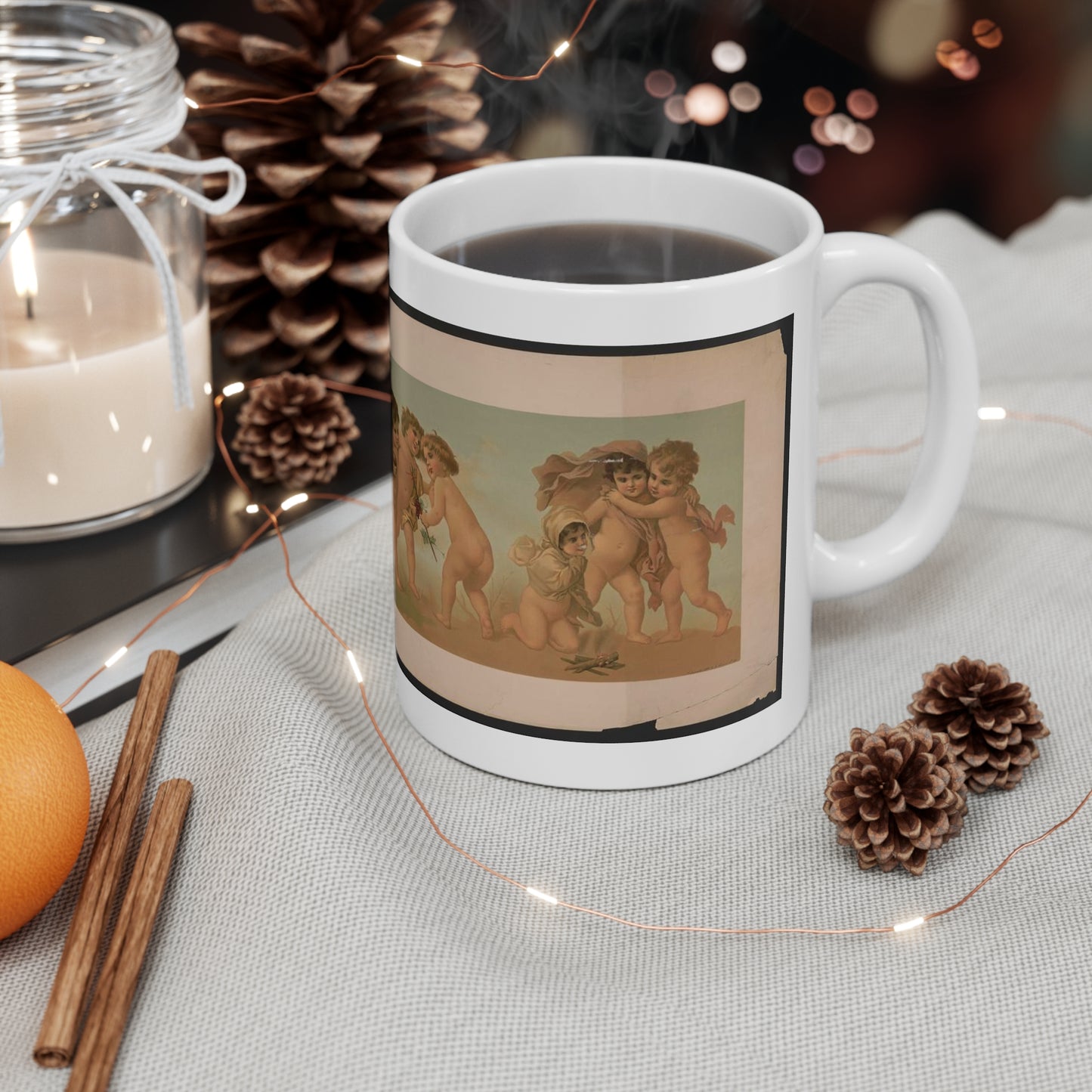 Yard of cupids - Print, Library of Congress collection Beautiful Novelty Ceramic Coffee Mug 11oz