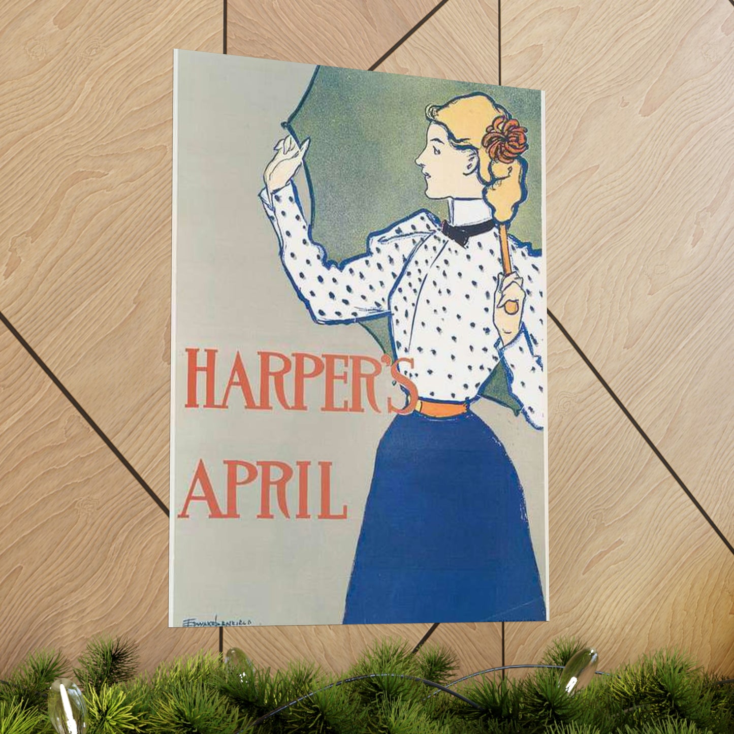 Edward Penfield, Harper's April High Quality Matte Wall Art Poster for Home, Office, Classroom