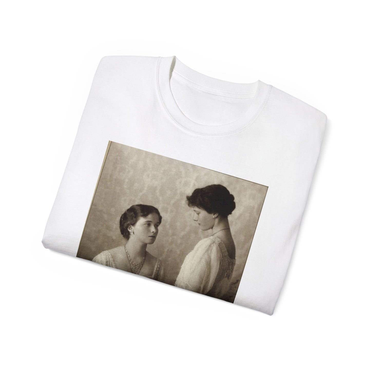 Grand Duchesses Olga and Tatiana. 1913. White T-Shirt Gildan 2000 Cotton Unisex