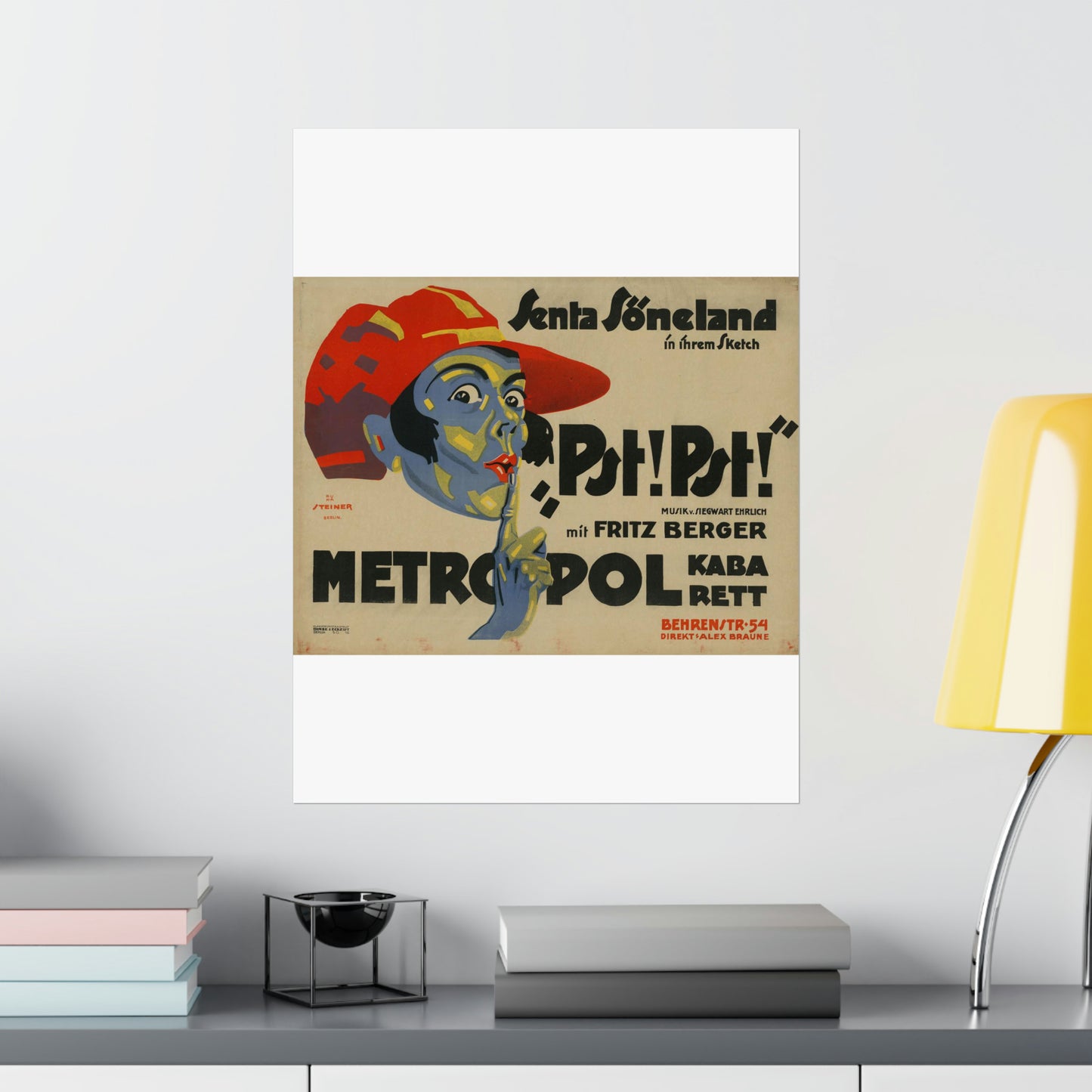 Jo Steiner - Senta Söneland in ihrem Sketch “Pst! Pst!” High Quality Matte Wall Art Poster for Home, Office, Classroom