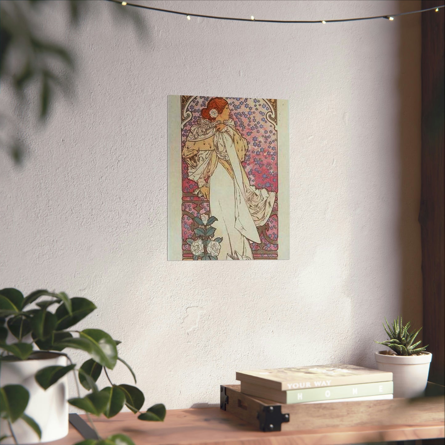 Affiche pour le Théâtre de la Renaissance, "la Dame aux Camélias". High Quality Matte Wall Art Poster for Home, Office, Classroom