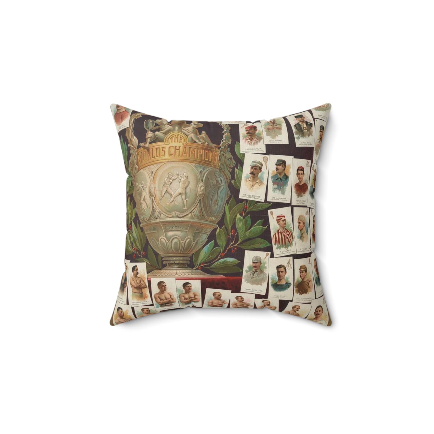 Allen & Ginter. Richmond, Virginia Richmond straight cut no. 1 cigarettes Virginia brights. The worlds champions second series Decorative Accent Square Pillow