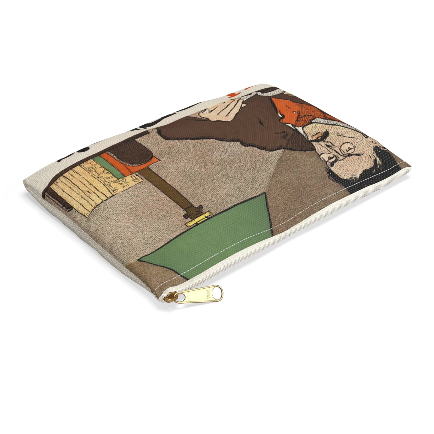 Edward Penfield - Harper's 1897, Art Nouveau poster Large Organizer Pouch with Black Zipper