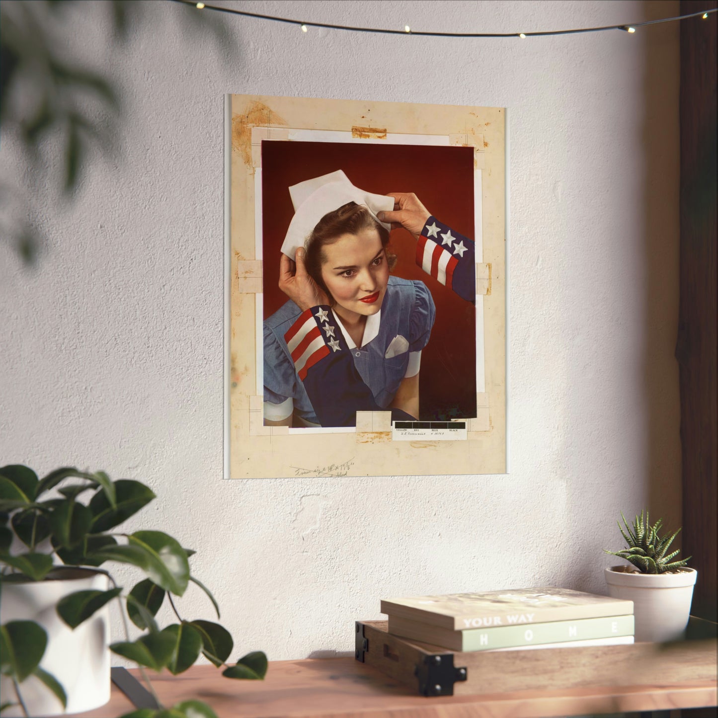 [Nurse having a nurse's cap place on her head] [Victor Keppler] High Quality Matte Wall Art Poster for Home, Office, Classroom