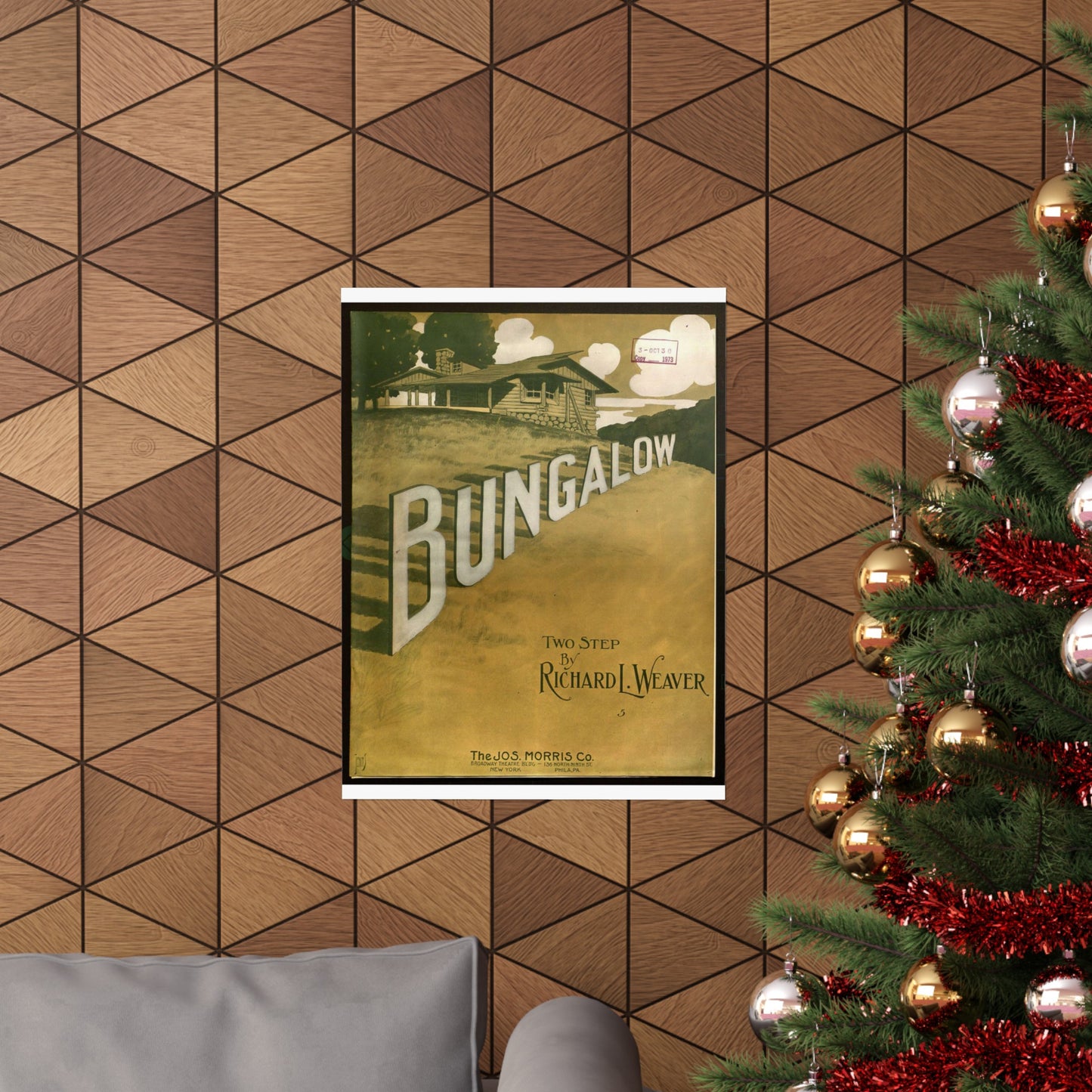 Bungalow, musical notation - Public domain American sheet music High Quality Matte Wall Art Poster for Home, Office, Classroom