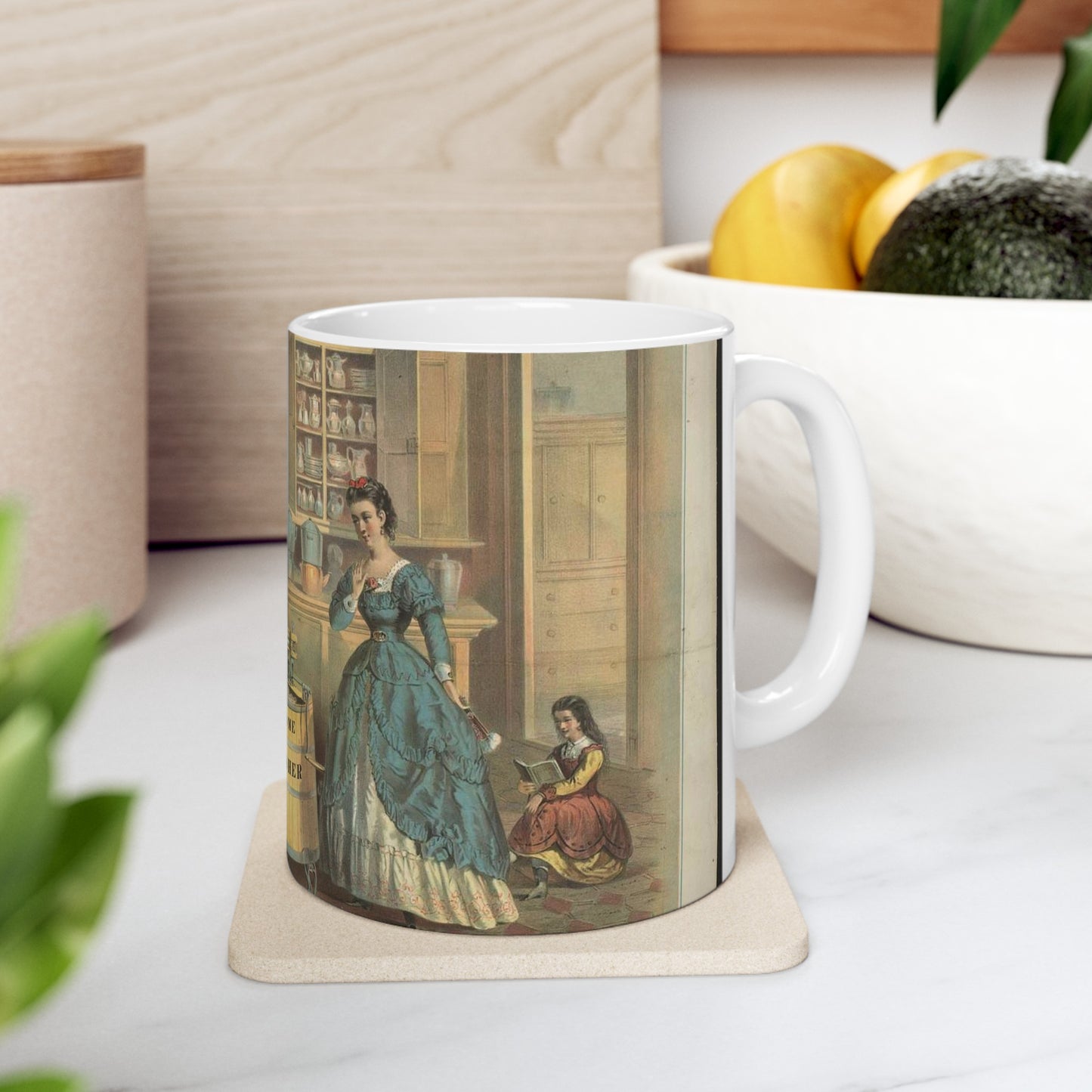 Home washing machine & wringer - A painting of a woman washing a woman's hands Beautiful Novelty Ceramic Coffee Mug 11oz