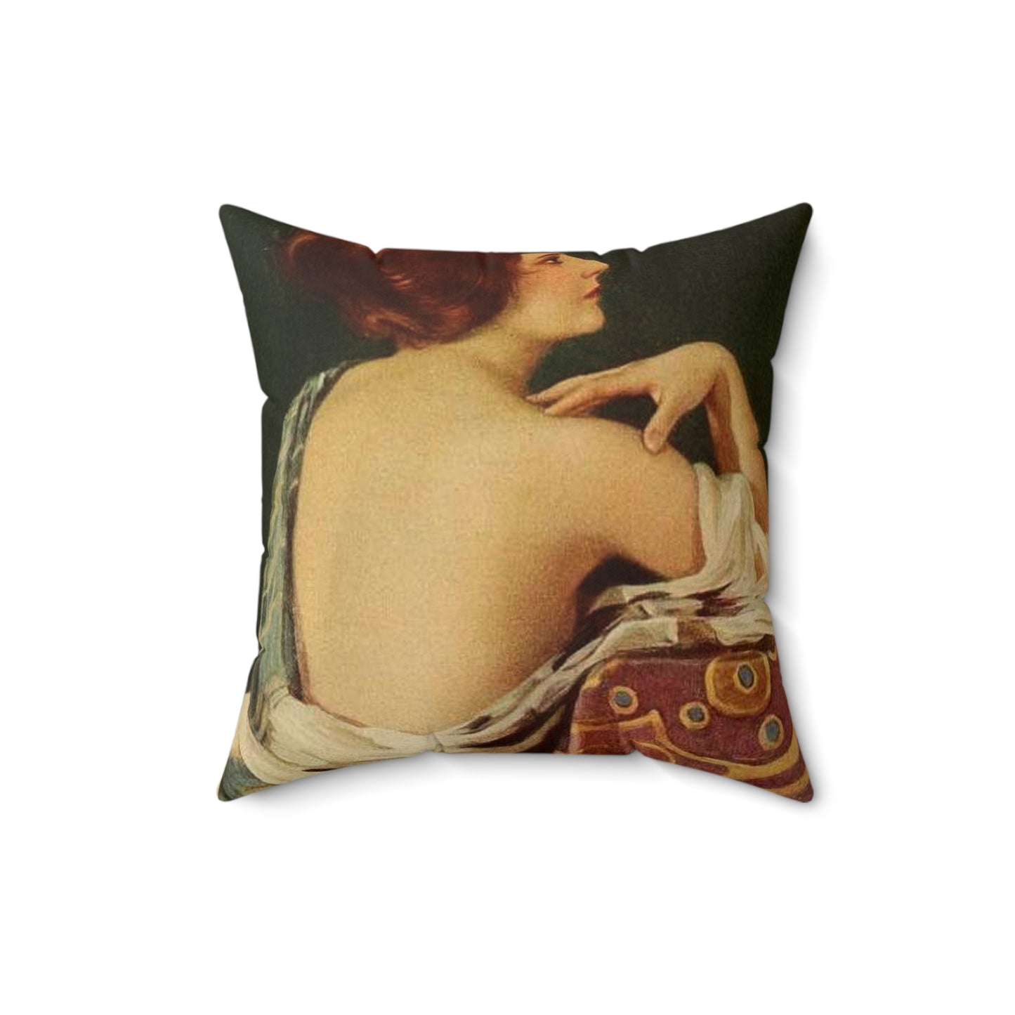 Ruth Stonehouse painted by Benjamin Eggleston, 1922 Decorative Accent Square Pillow