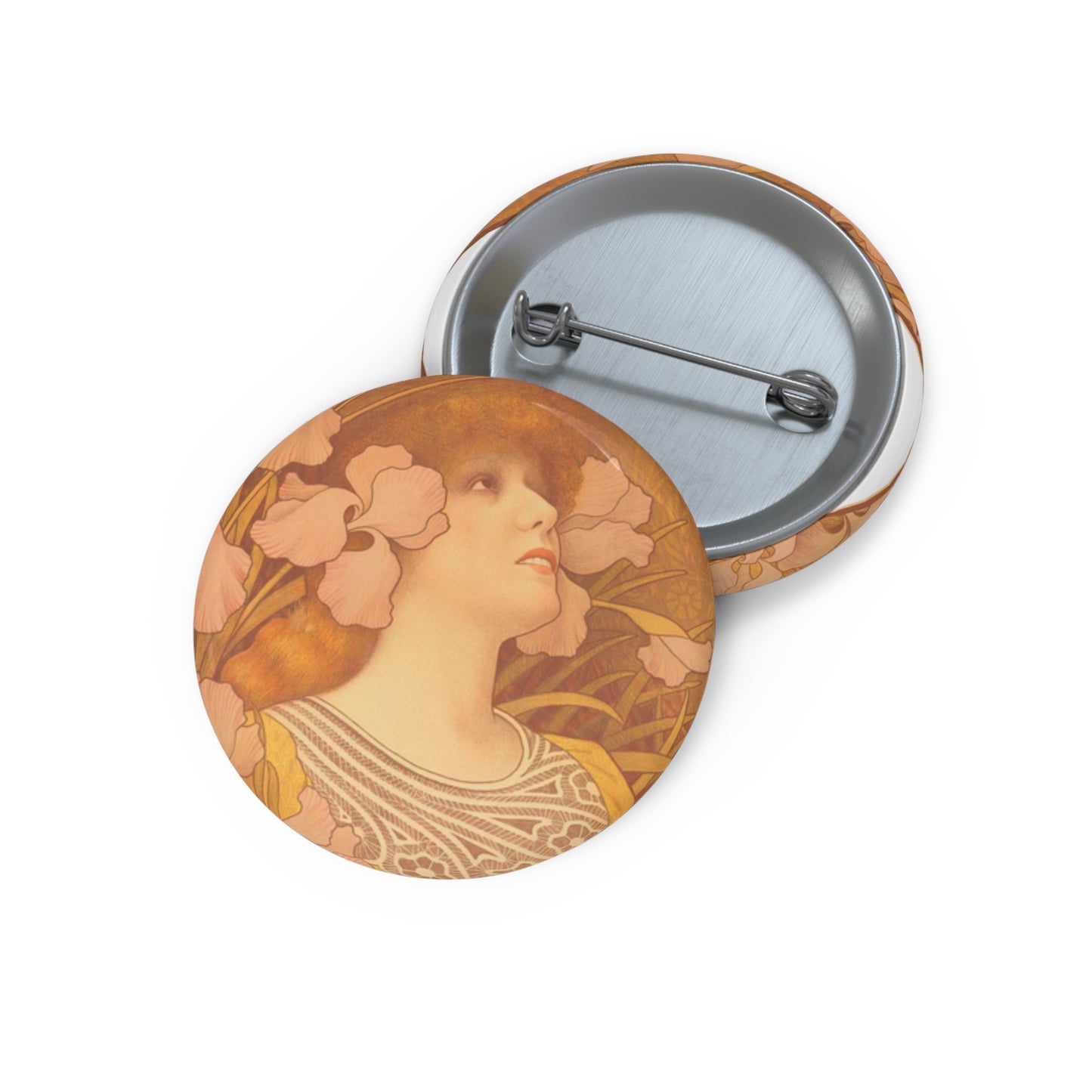 Paul Berthon, Sarah Bernhardt as Melisande, NGA 60945 Pin Buttons with Crisp Design