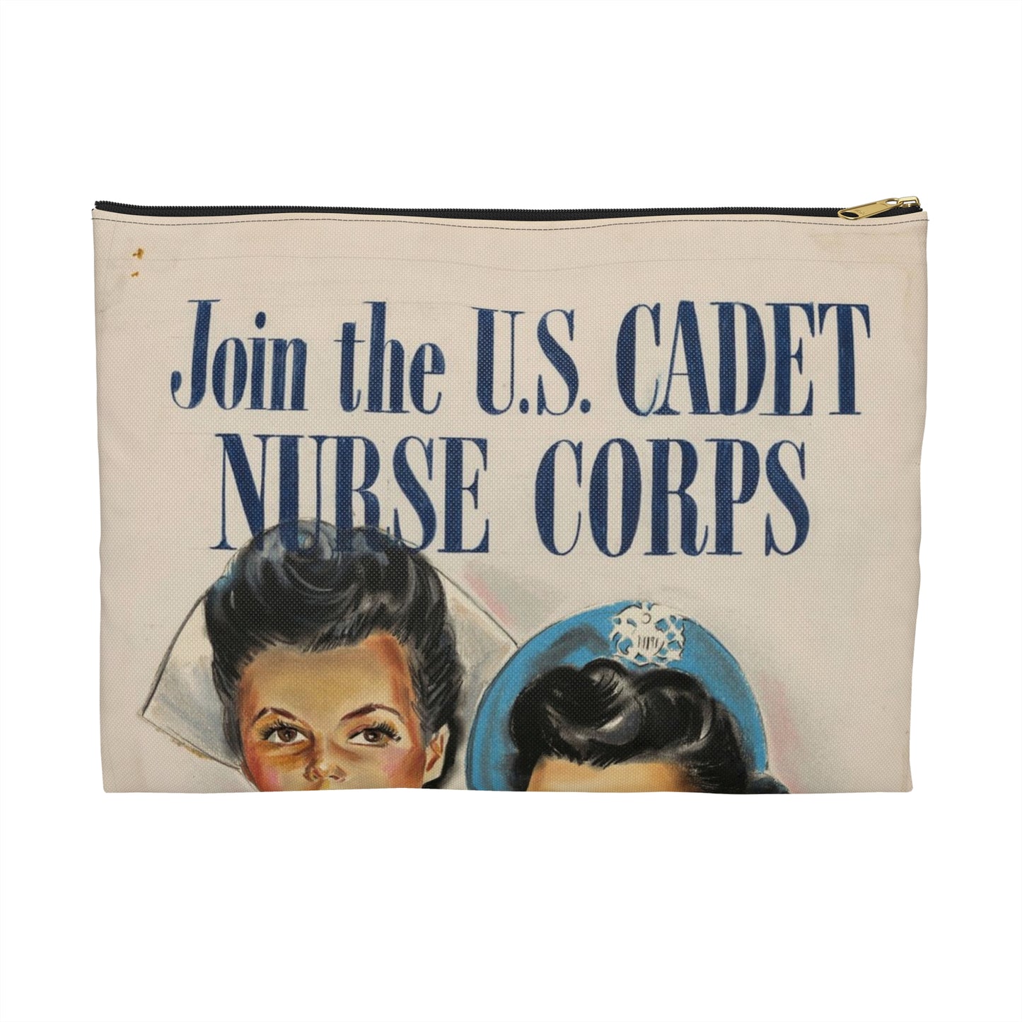 Join the U.S. Cadet Nurse Corps Large Organizer Pouch with Black Zipper