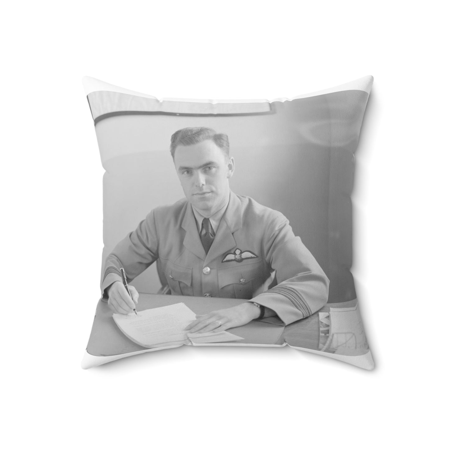 Unidentified Man, about 1940-1944 Decorative Accent Square Pillow