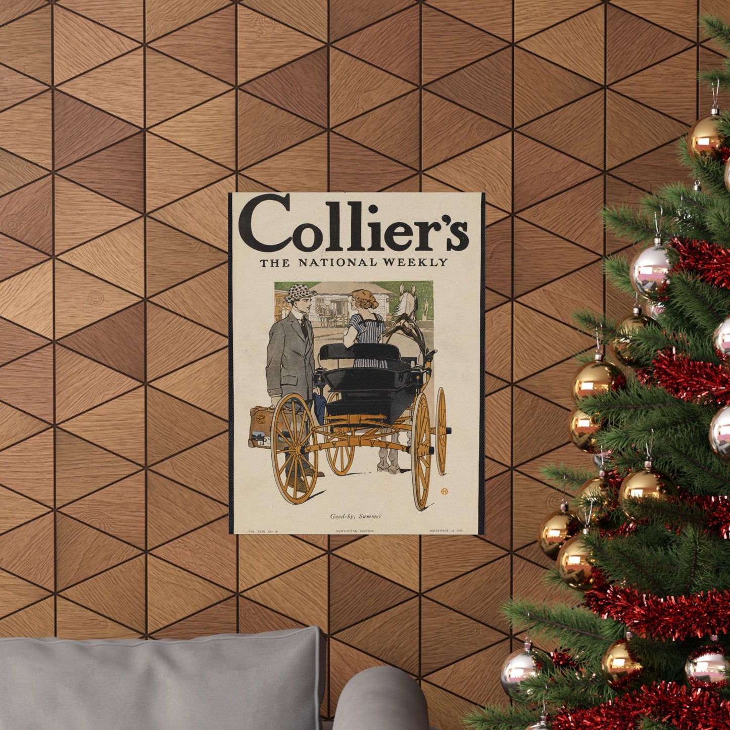 Collier's, the national weekly. Good-by, summer. High Quality Matte Wall Art Poster for Home, Office, Classroom