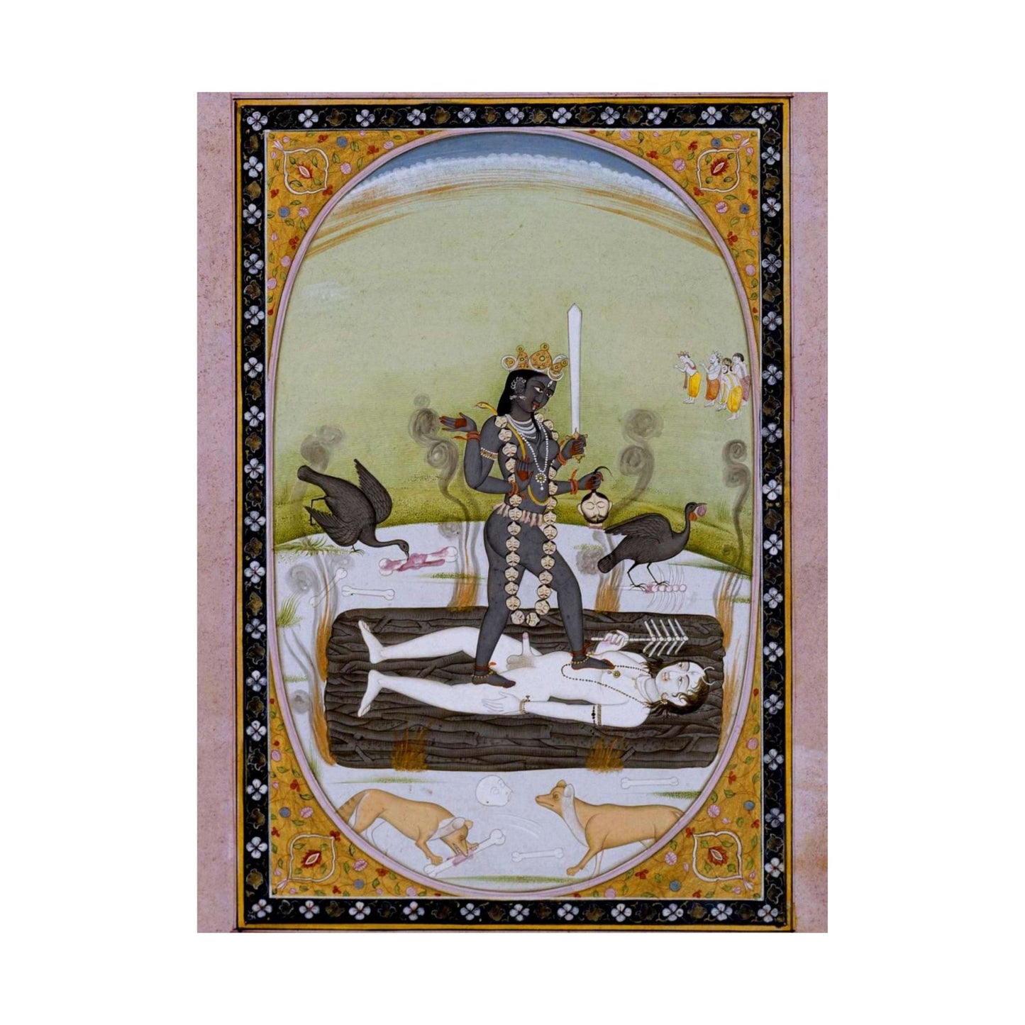 Kali 1800-1825 Kangra. The Walters Art Museum. High Quality Matte Wall Art Poster for Home, Office, Classroom