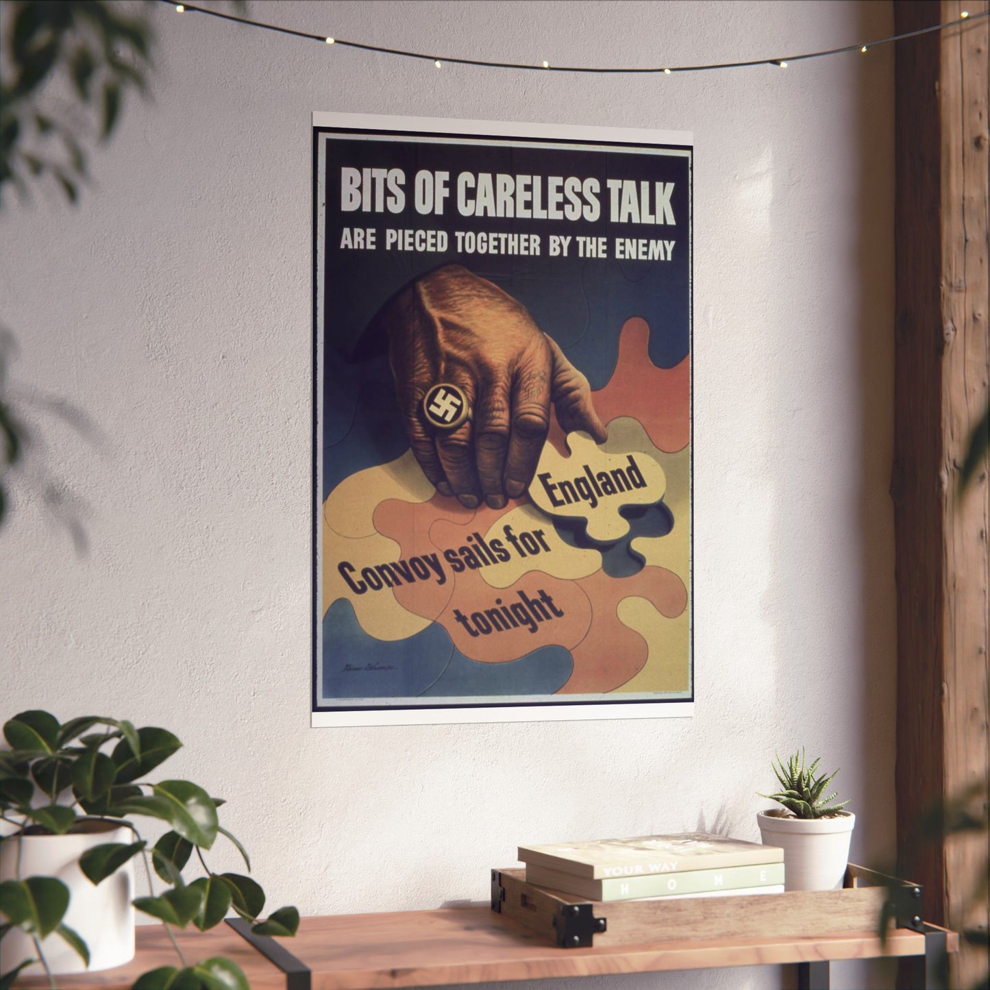 "Bits of careless talk are pieced together by the enemy" - NARA - 513972 High Quality Matte Wall Art Poster for Home, Office, Classroom