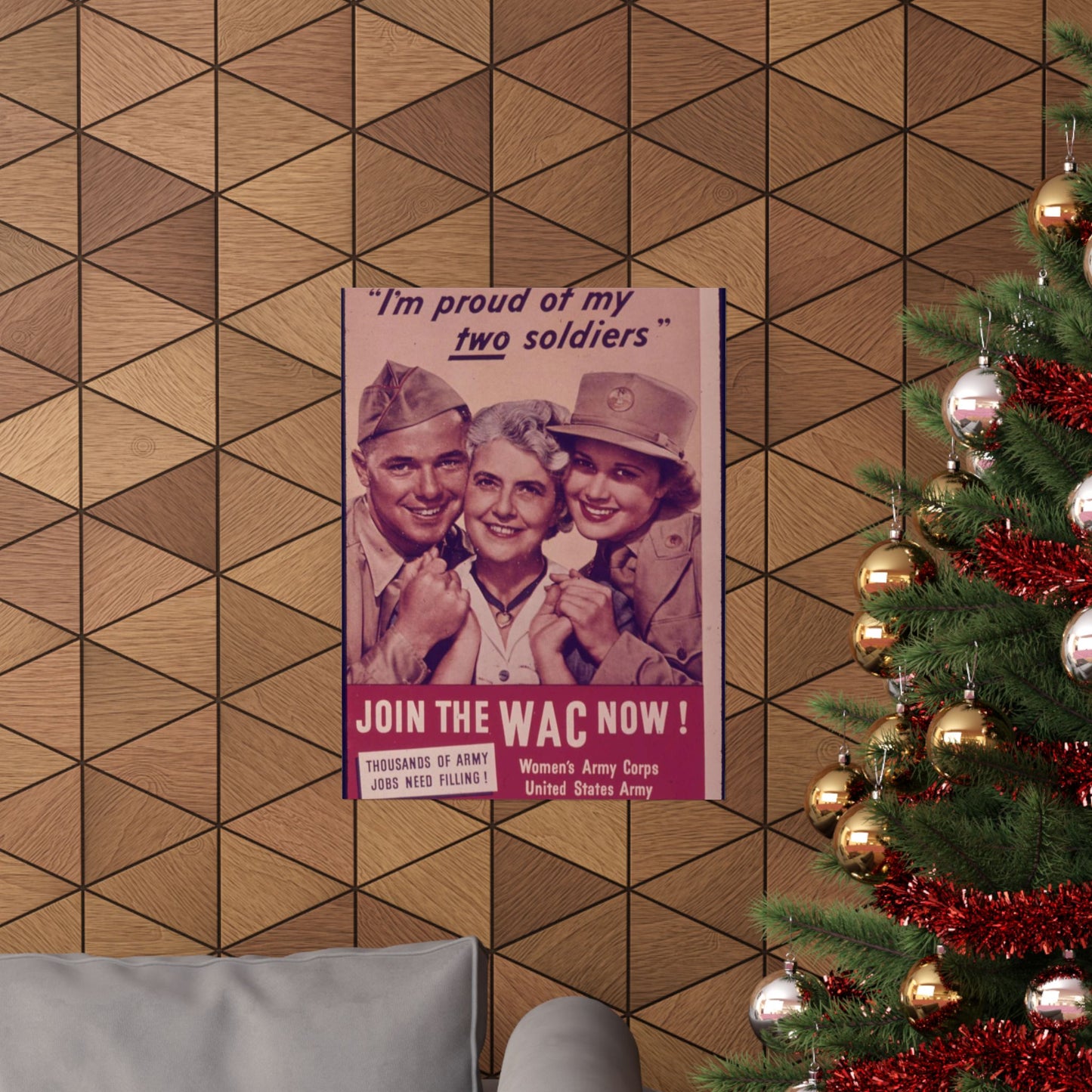 "I'm Proud of My Two Soldiers." Join the WAC Now^ - NARA - 514608 High Quality Matte Wall Art Poster for Home, Office, Classroom