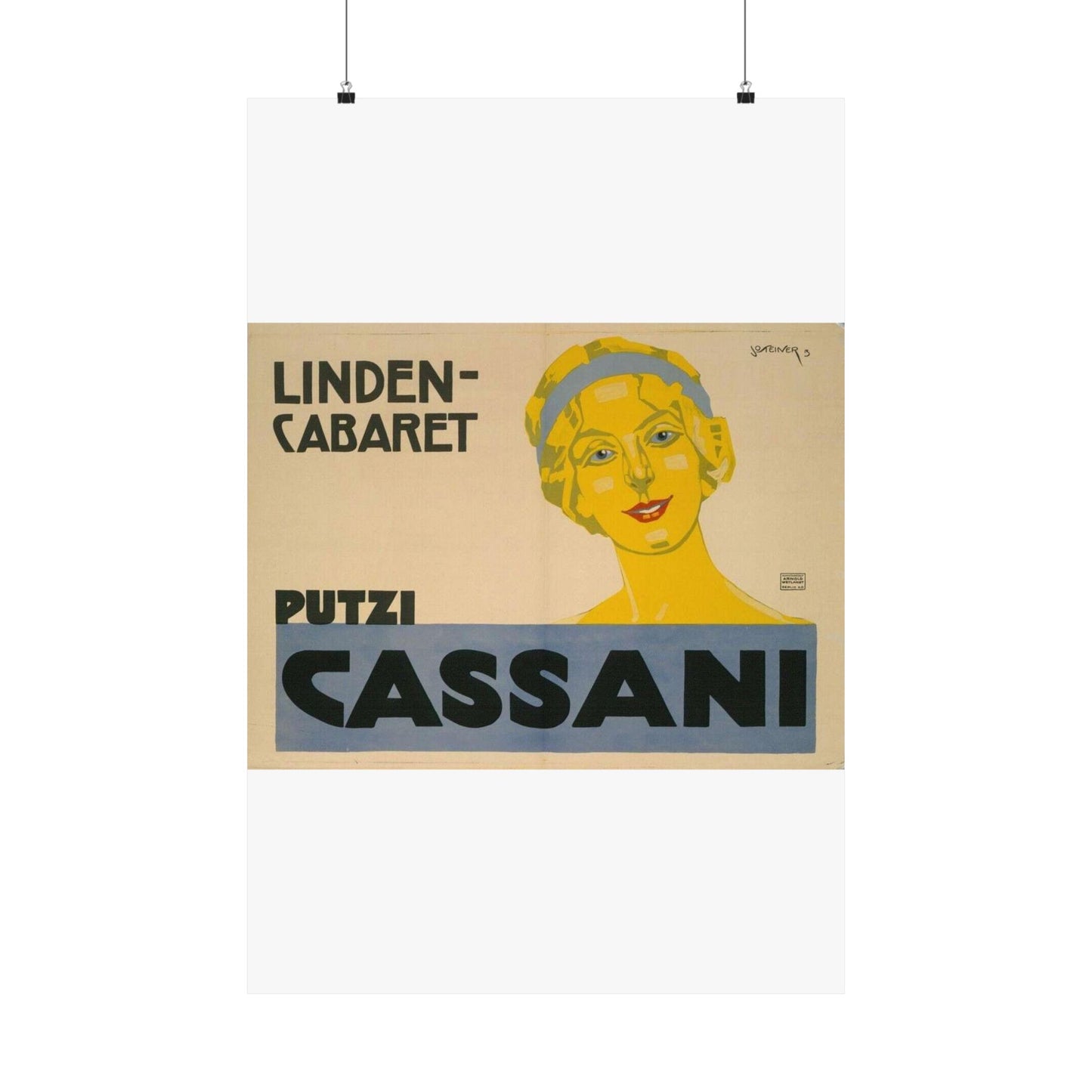 Putzi Cassani - Linden-Cabaret - Jo Steiner, 1913 High Quality Matte Wall Art Poster for Home, Office, Classroom