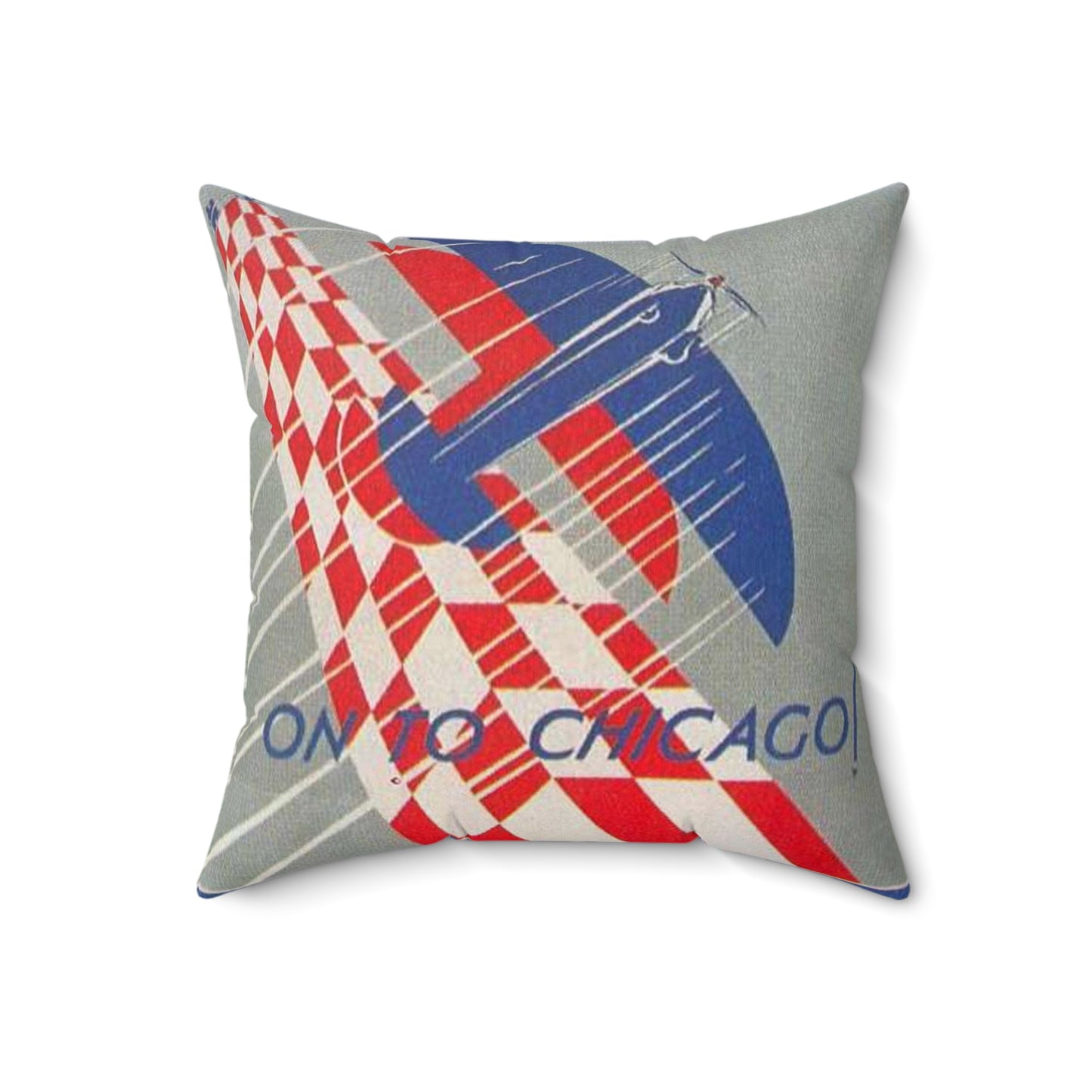 1930 National Air Race poster - Art Deco public domain image Decorative Accent Square Pillow