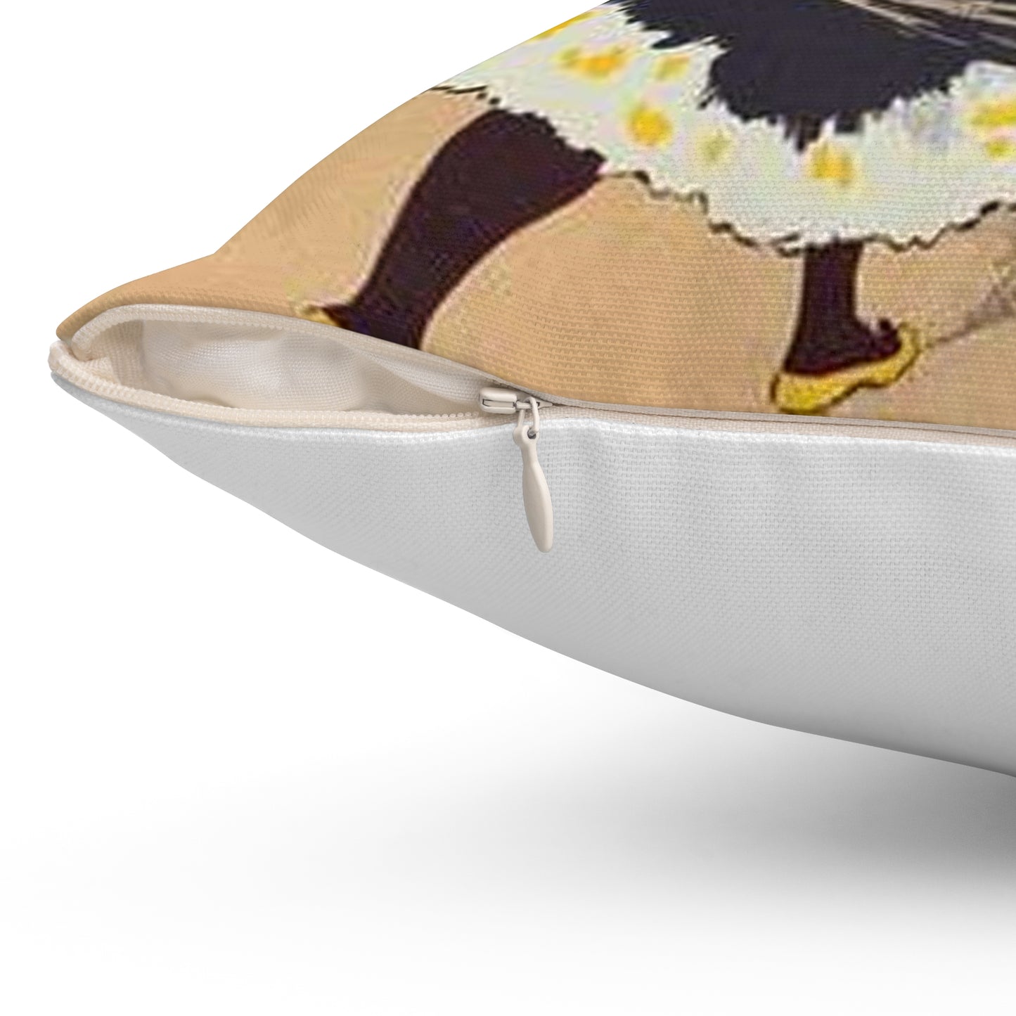 Affiche pour le "Bal Bullier".. Public domain reproduction. Decorative Accent Square Pillow