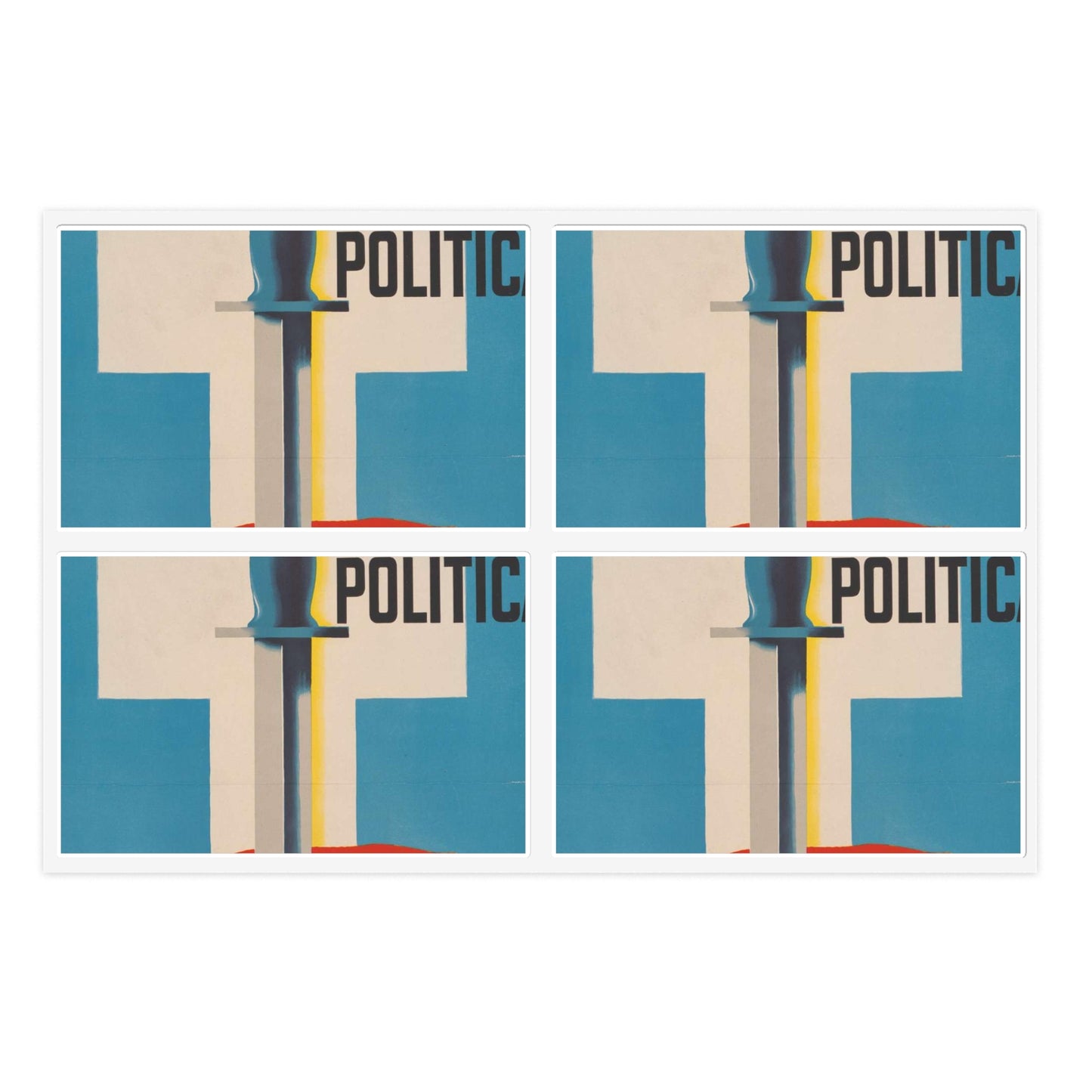 Liberdade politica, a cada povo a liberdade de tracar o seu proprio destino Laminated UV Protective Vinyl Stickers