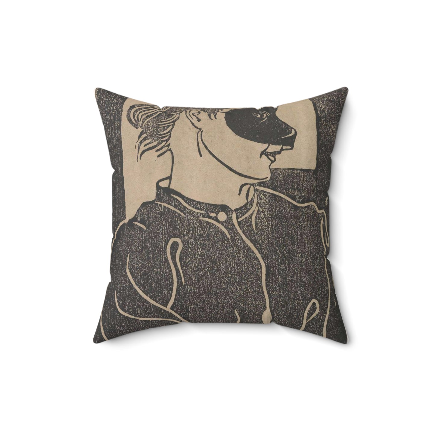 Samuel Jessurun de Mesquita - Gemaskerde vrouw Decorative Accent Square Pillow