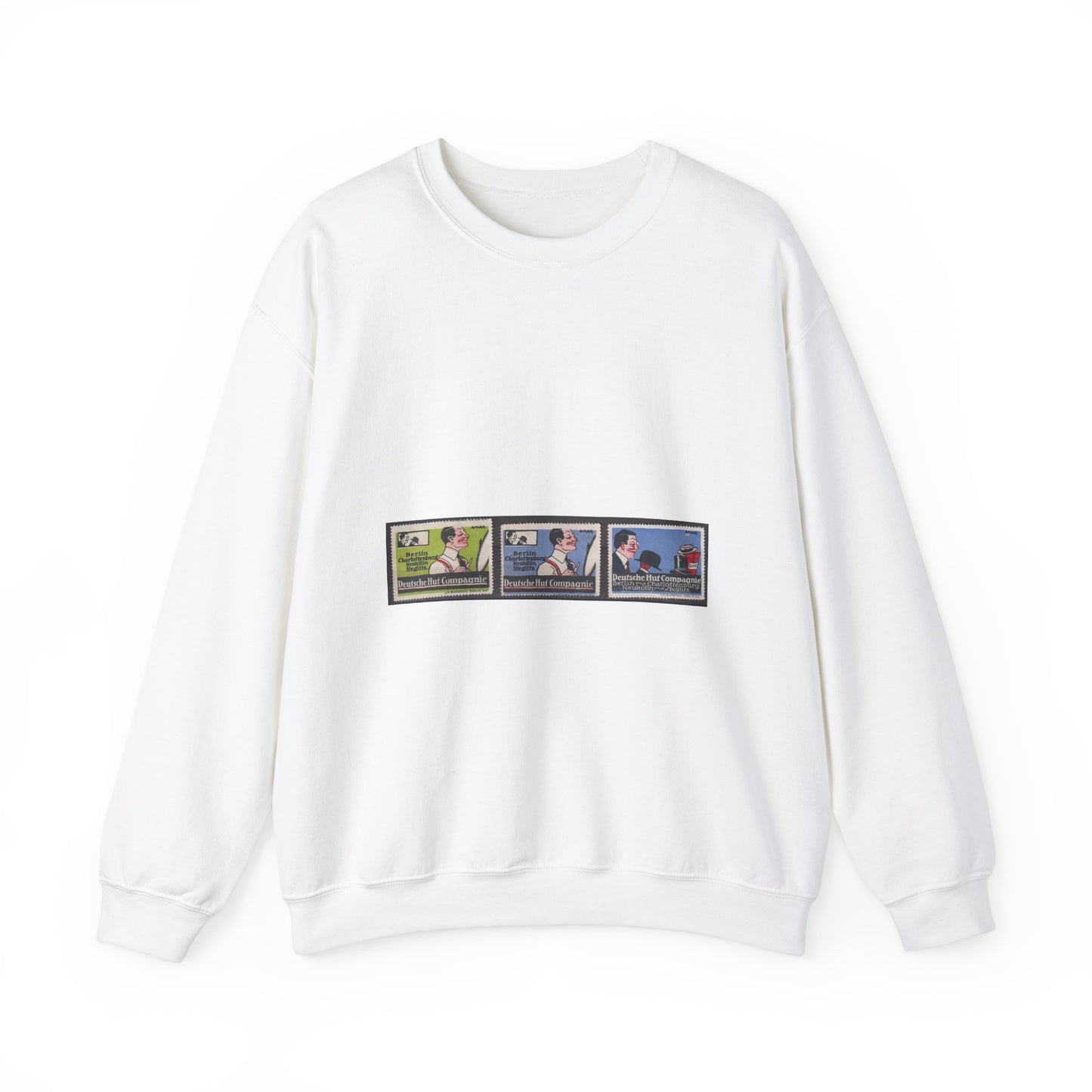 Leon Amar - Deutsche Hut Compagnie White Heavy Blend Adult Crew Neck SweatShirt